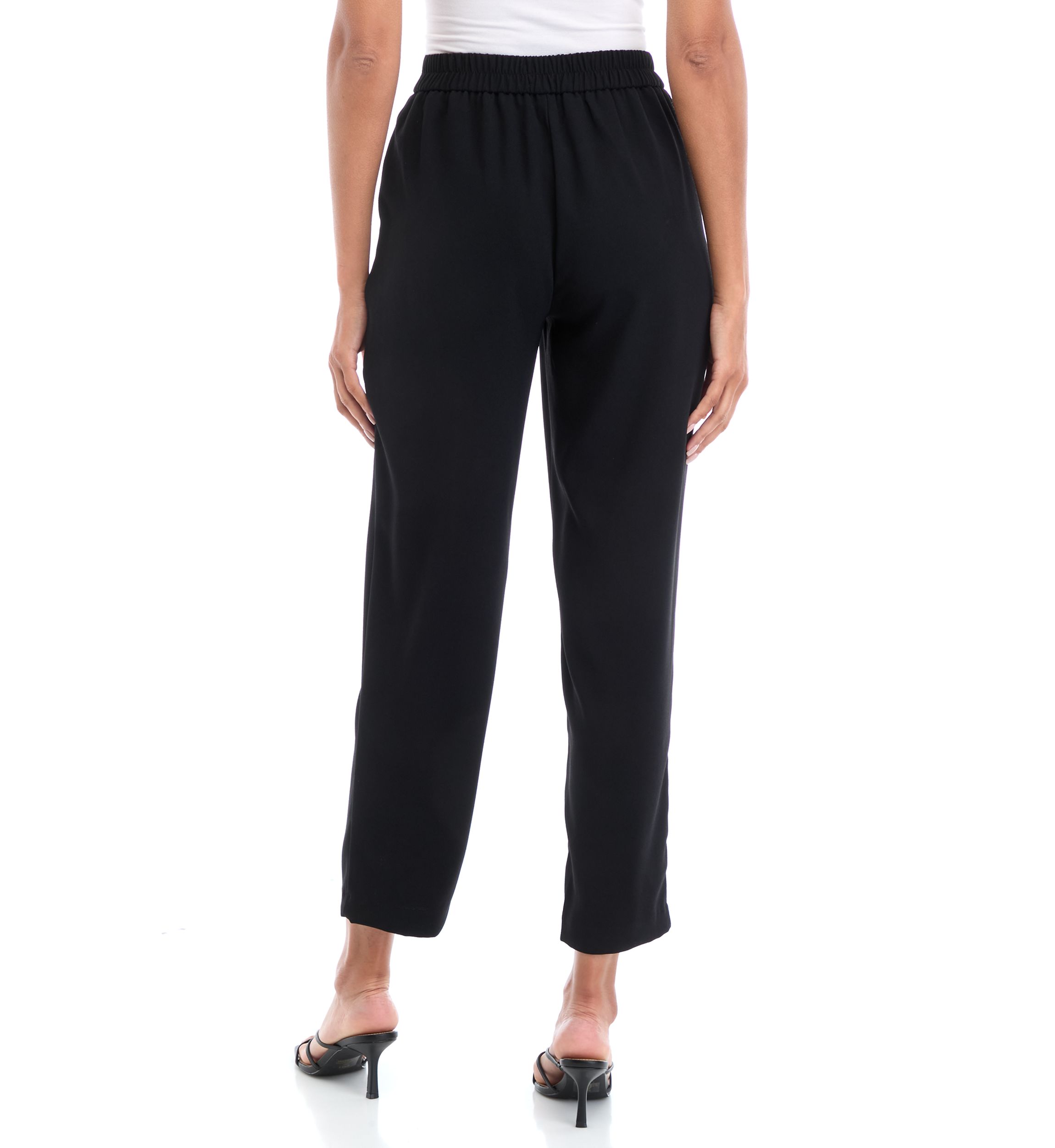 Womens Pull On Crepe Slim Trousers