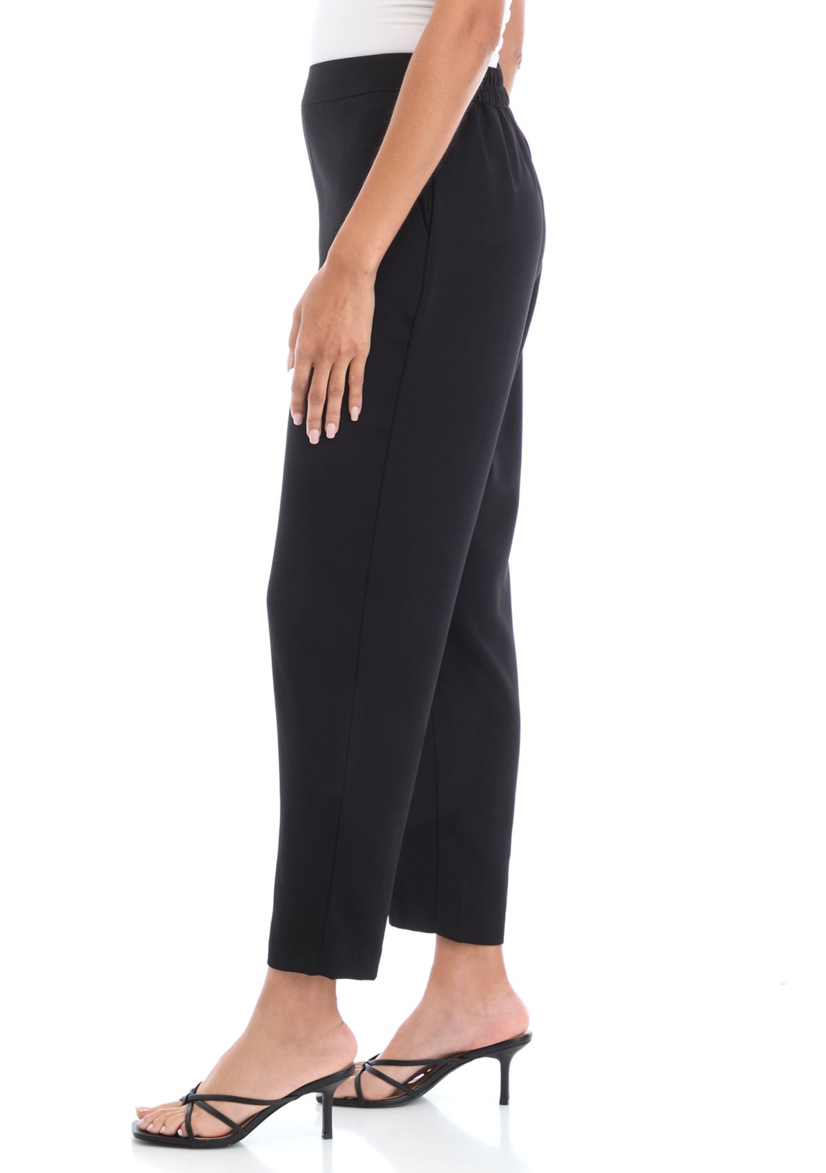 Womens Pull On Crepe Slim Trousers