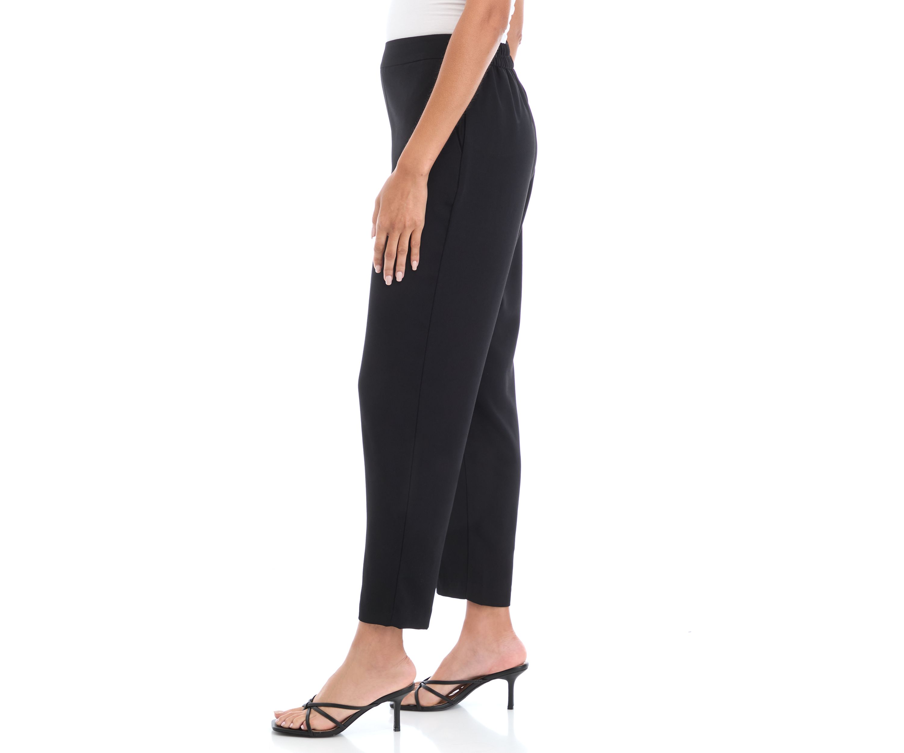 Womens Pull On Crepe Slim Trousers
