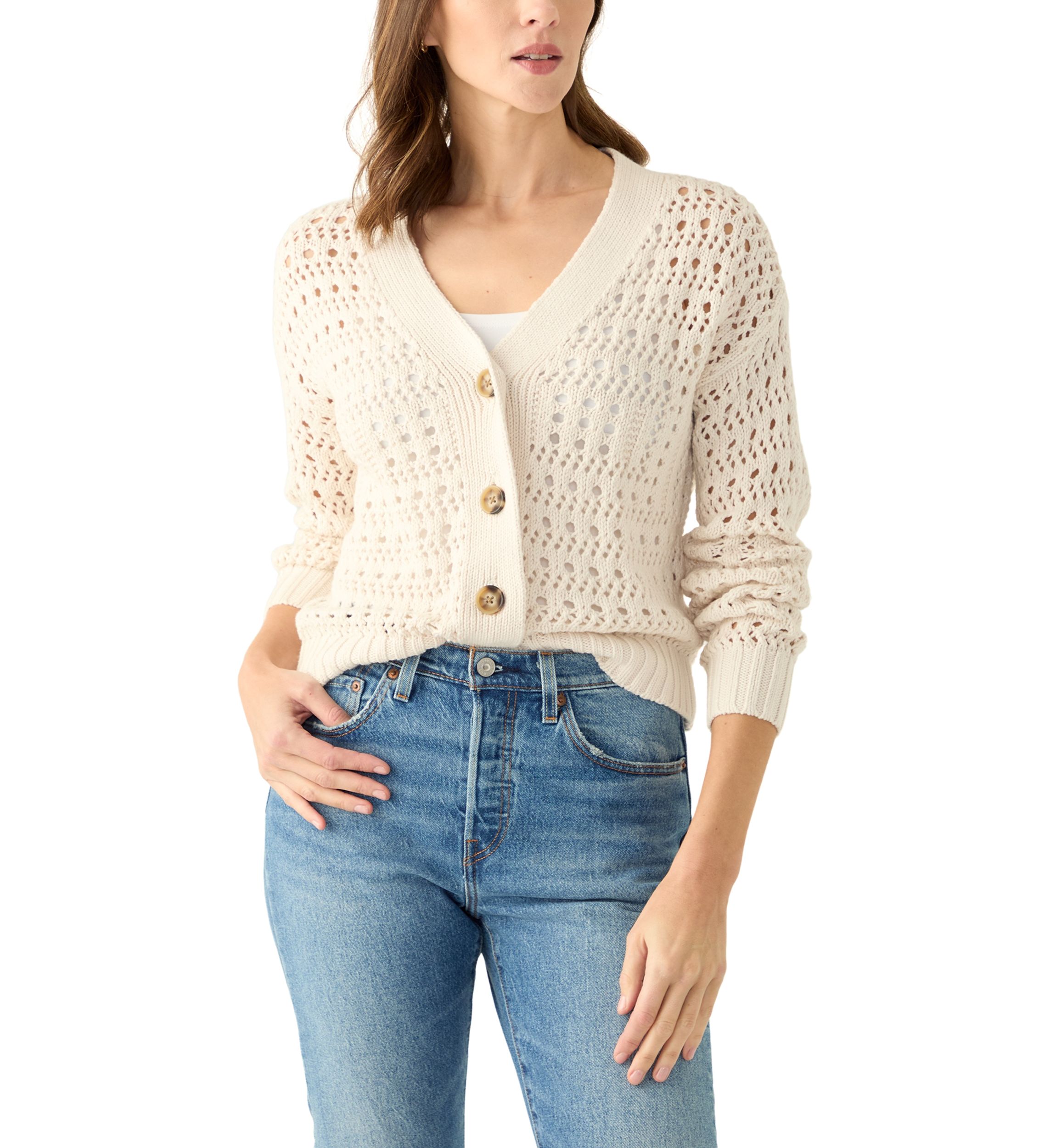 Womens Open Stitch Cardigan