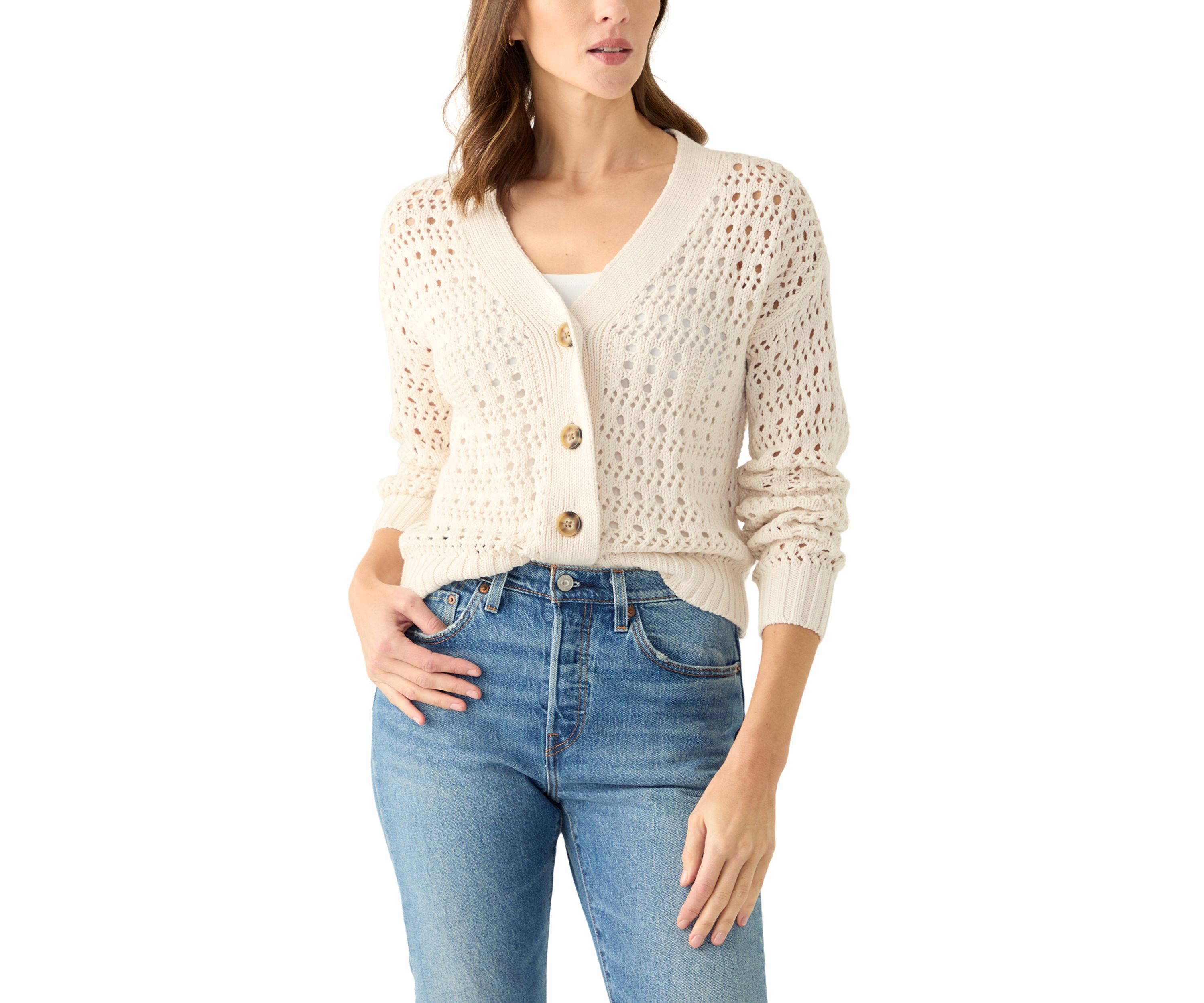 Womens Open Stitch Cardigan