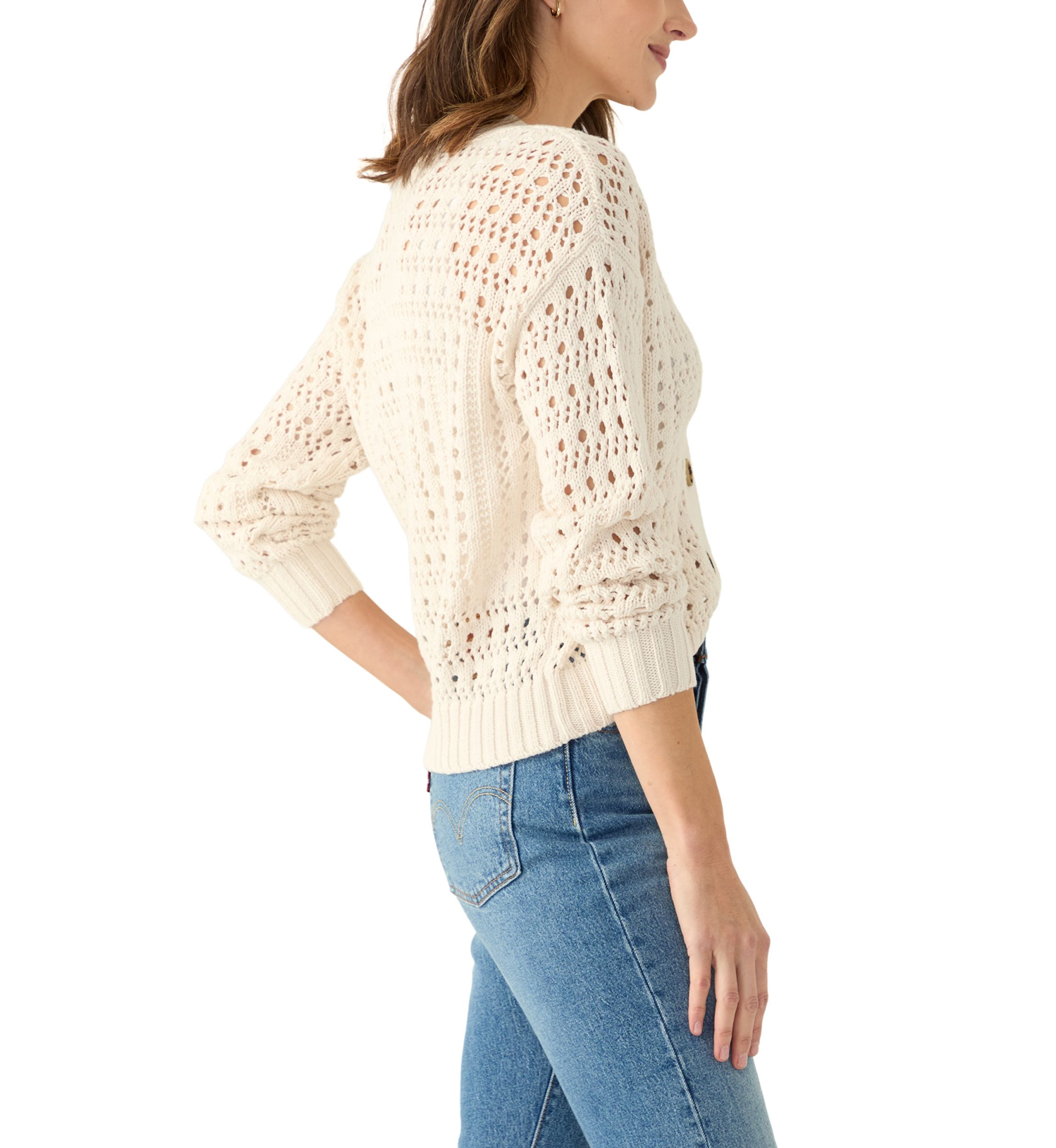 Womens Open Stitch Cardigan