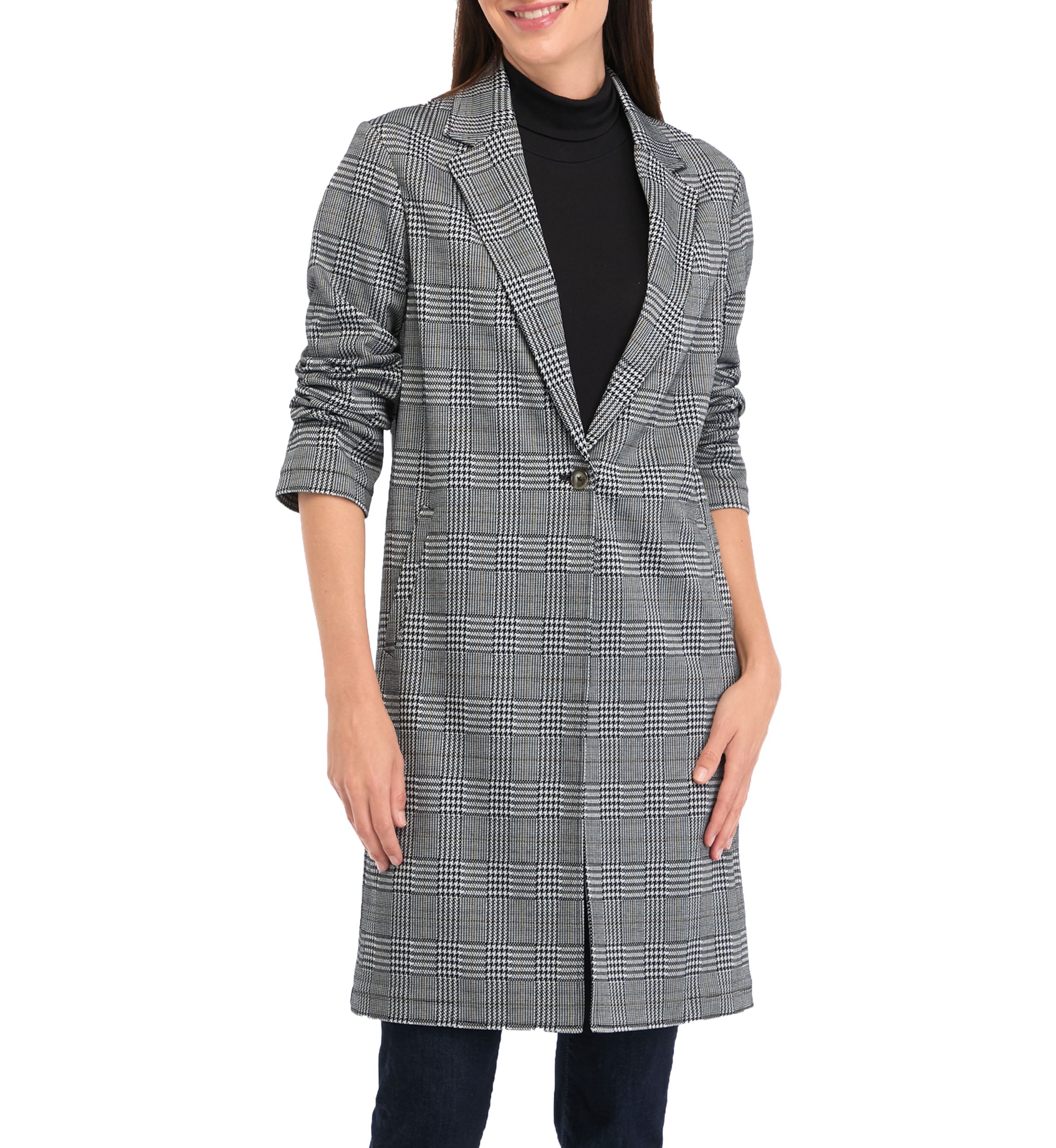 Womens Longline Knit Blazer