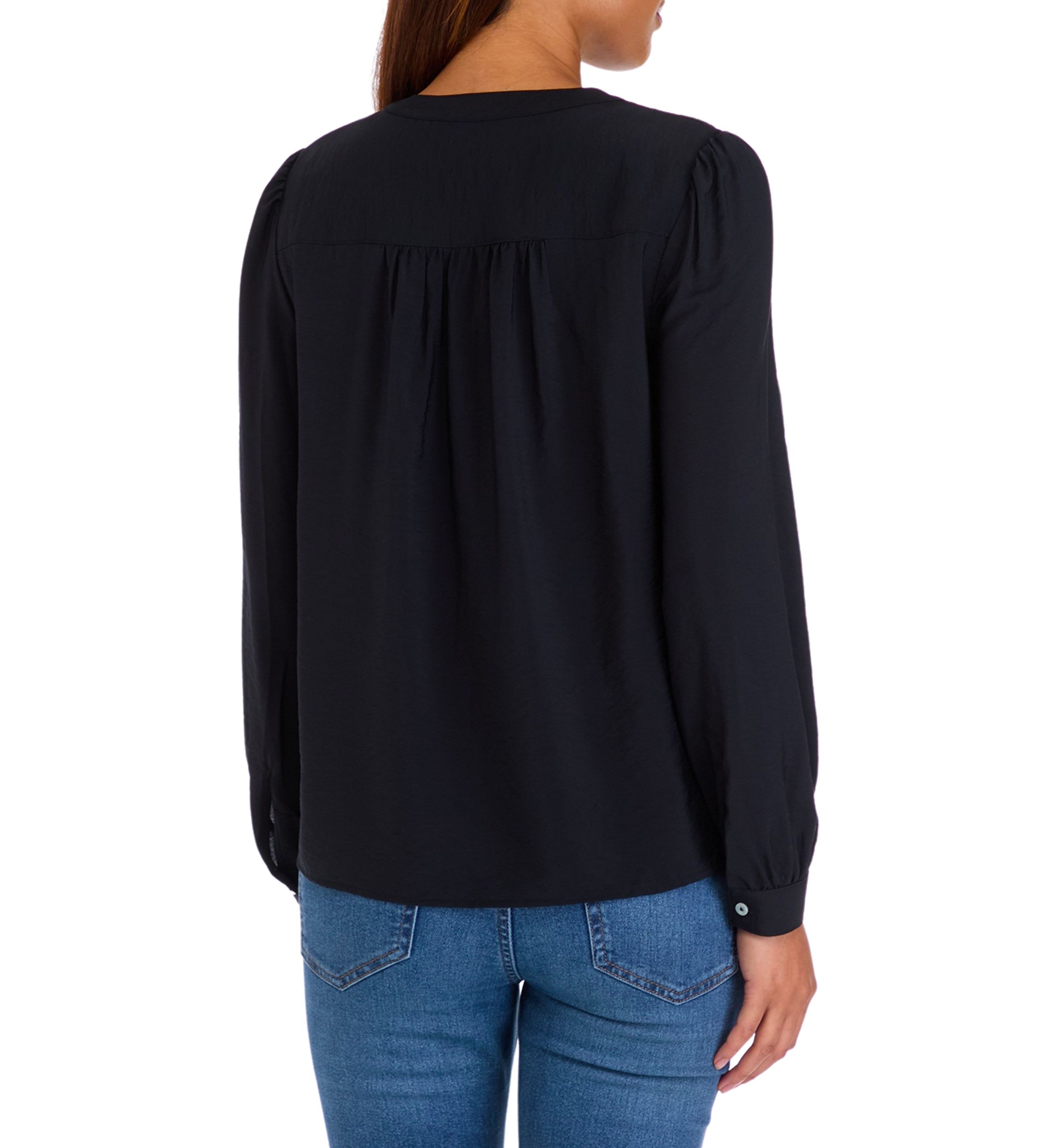 Womens Pintuck Pleated Blouse