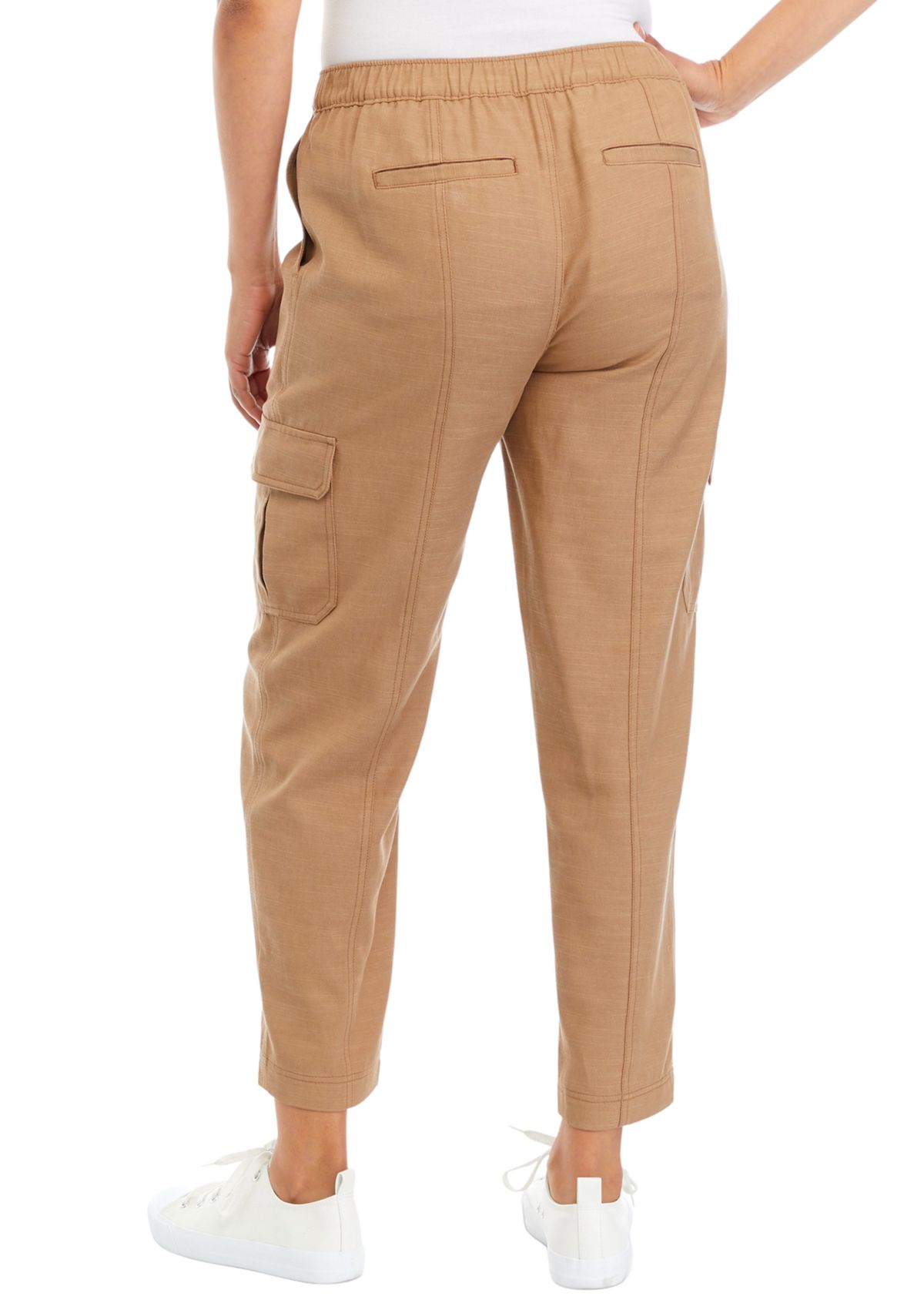 Womens Seamed Front Pull On Ankle Pants