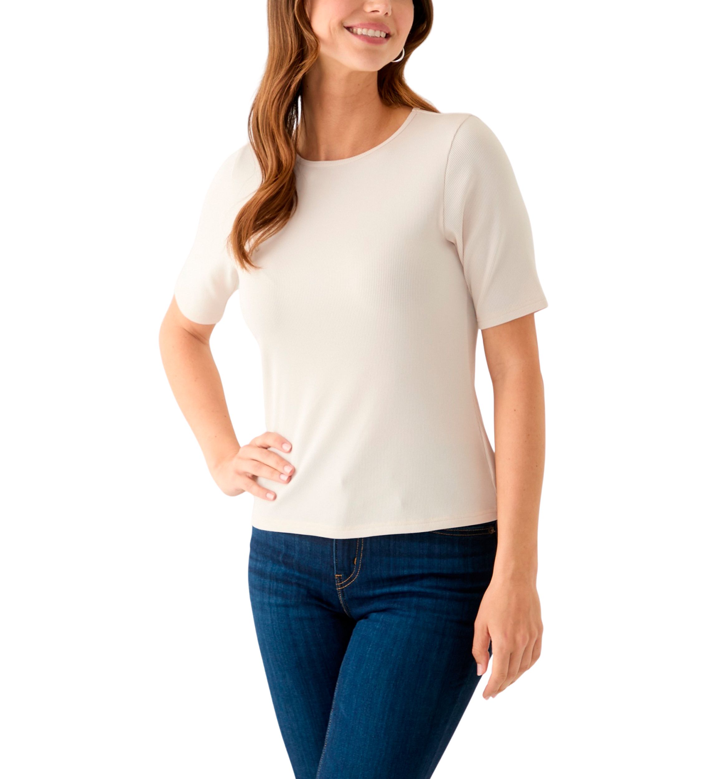 Womens Ribbed Knit Top