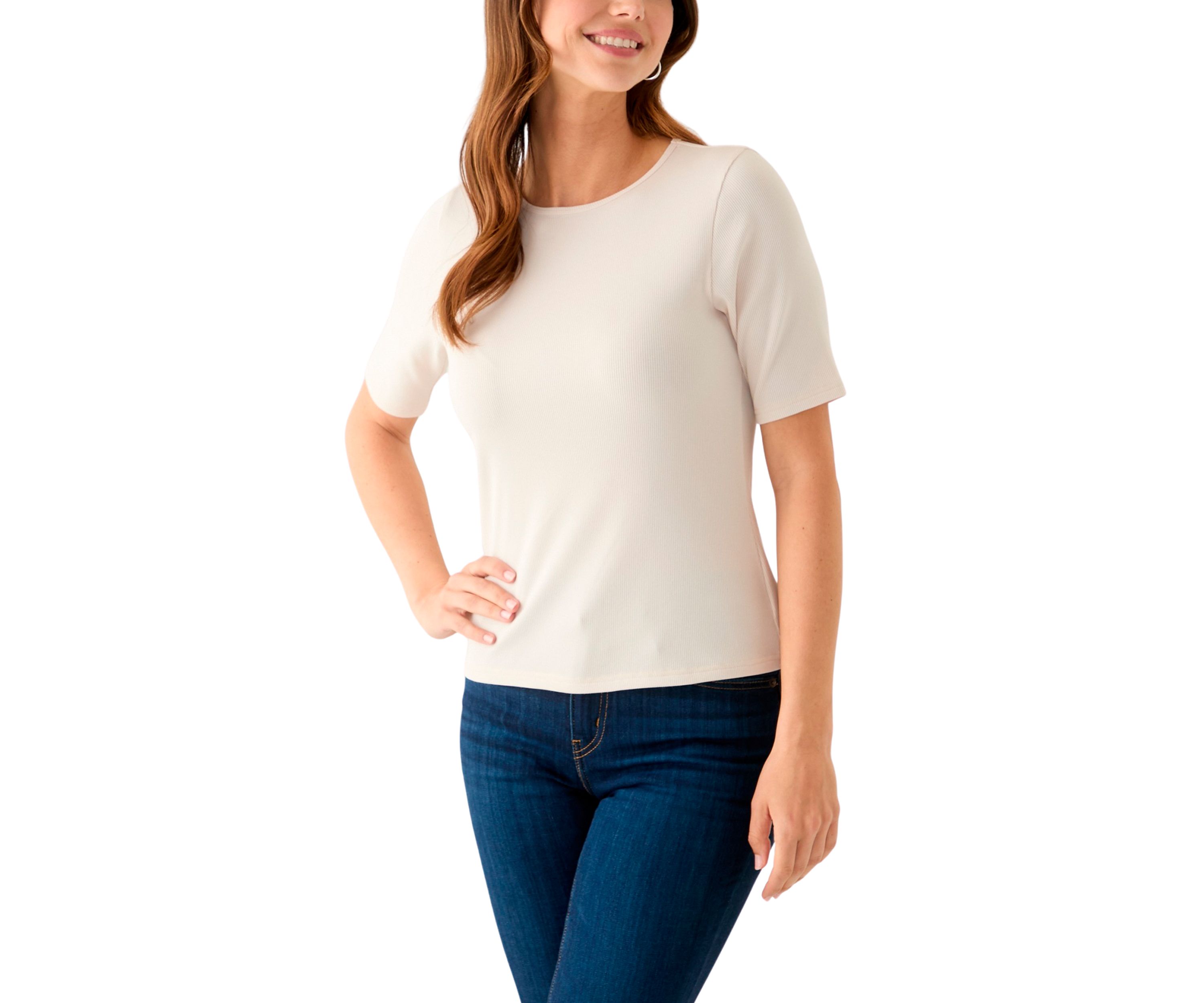 Womens Ribbed Knit Top