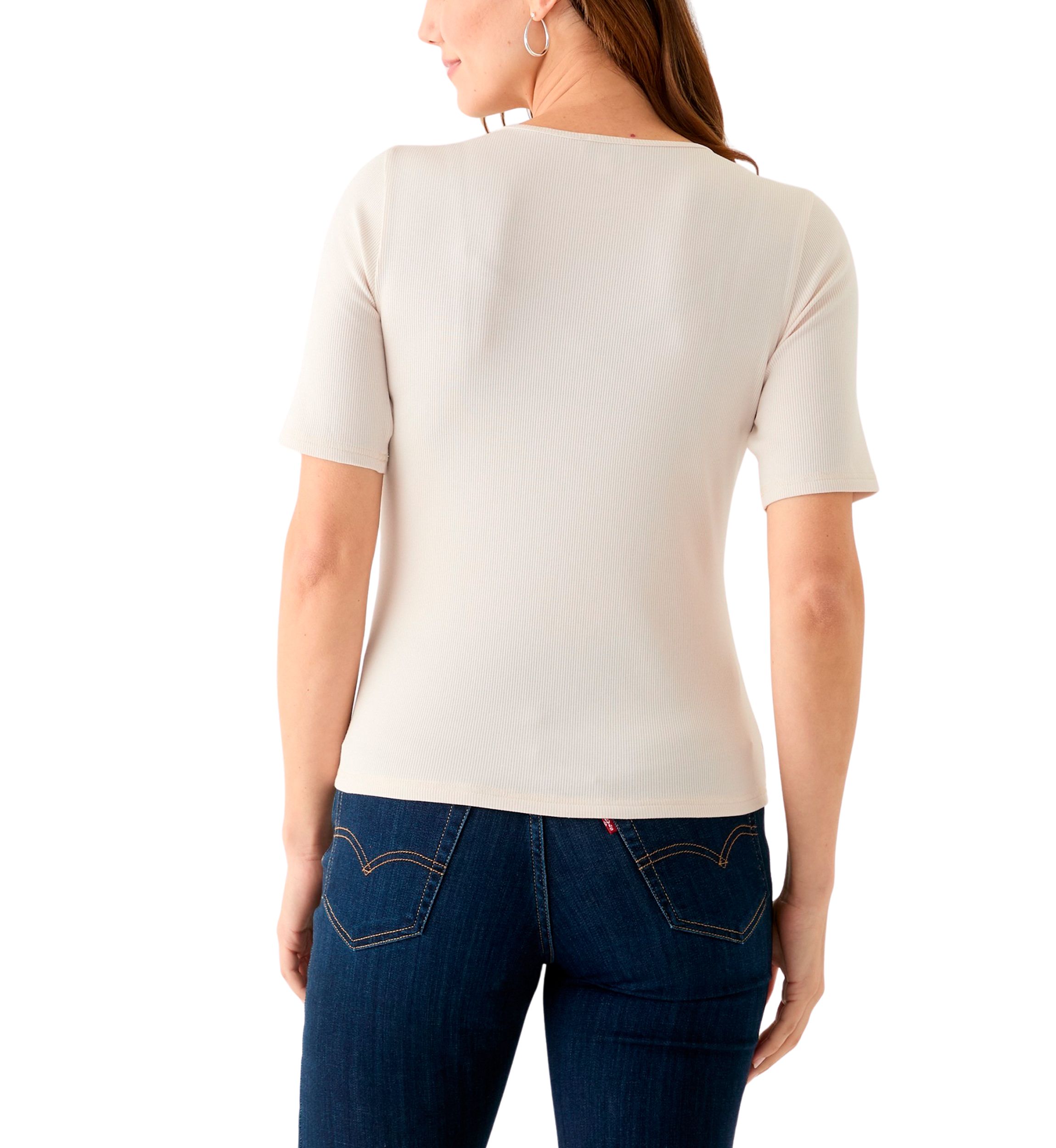 Womens Ribbed Knit Top