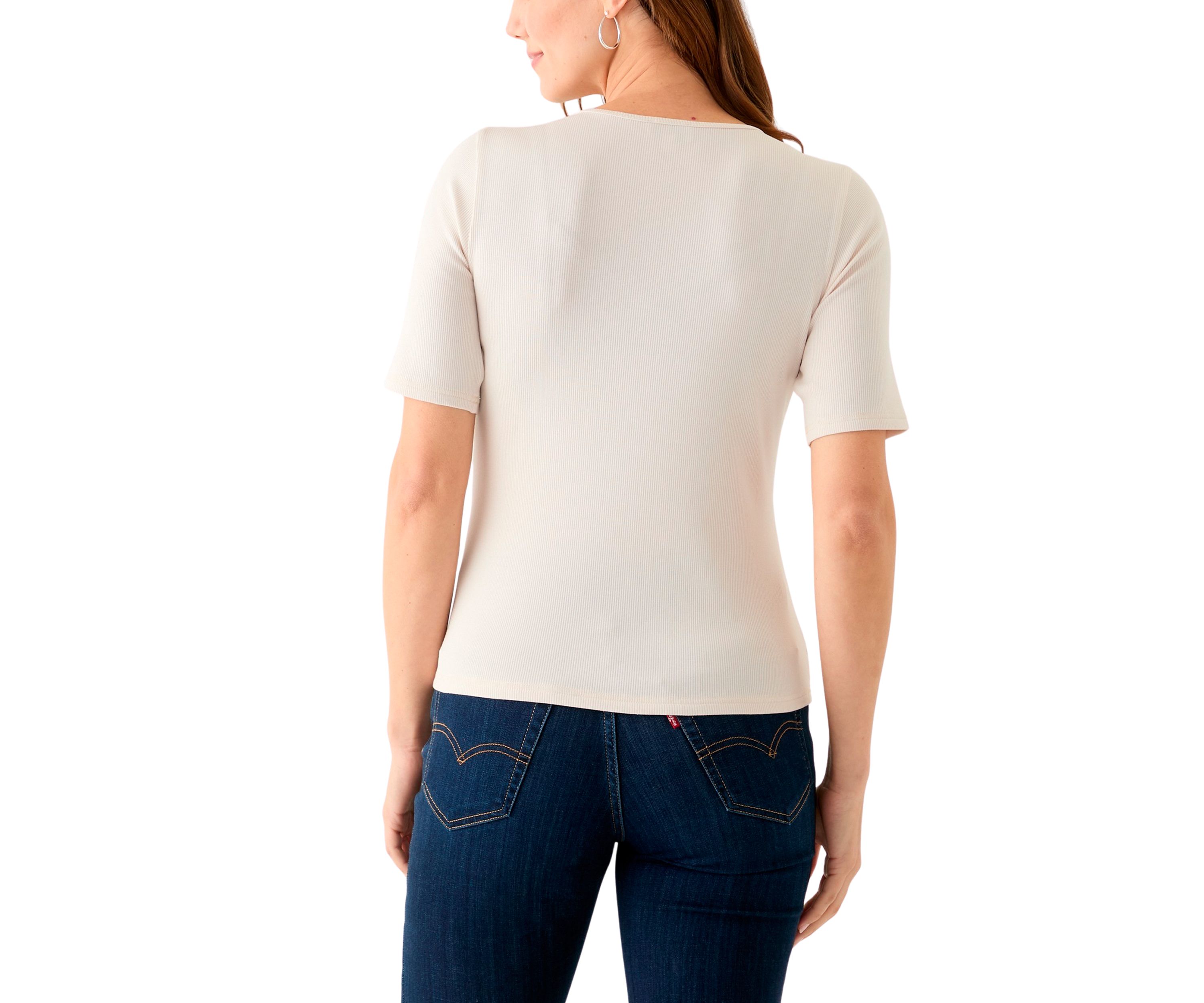 Womens Ribbed Knit Top