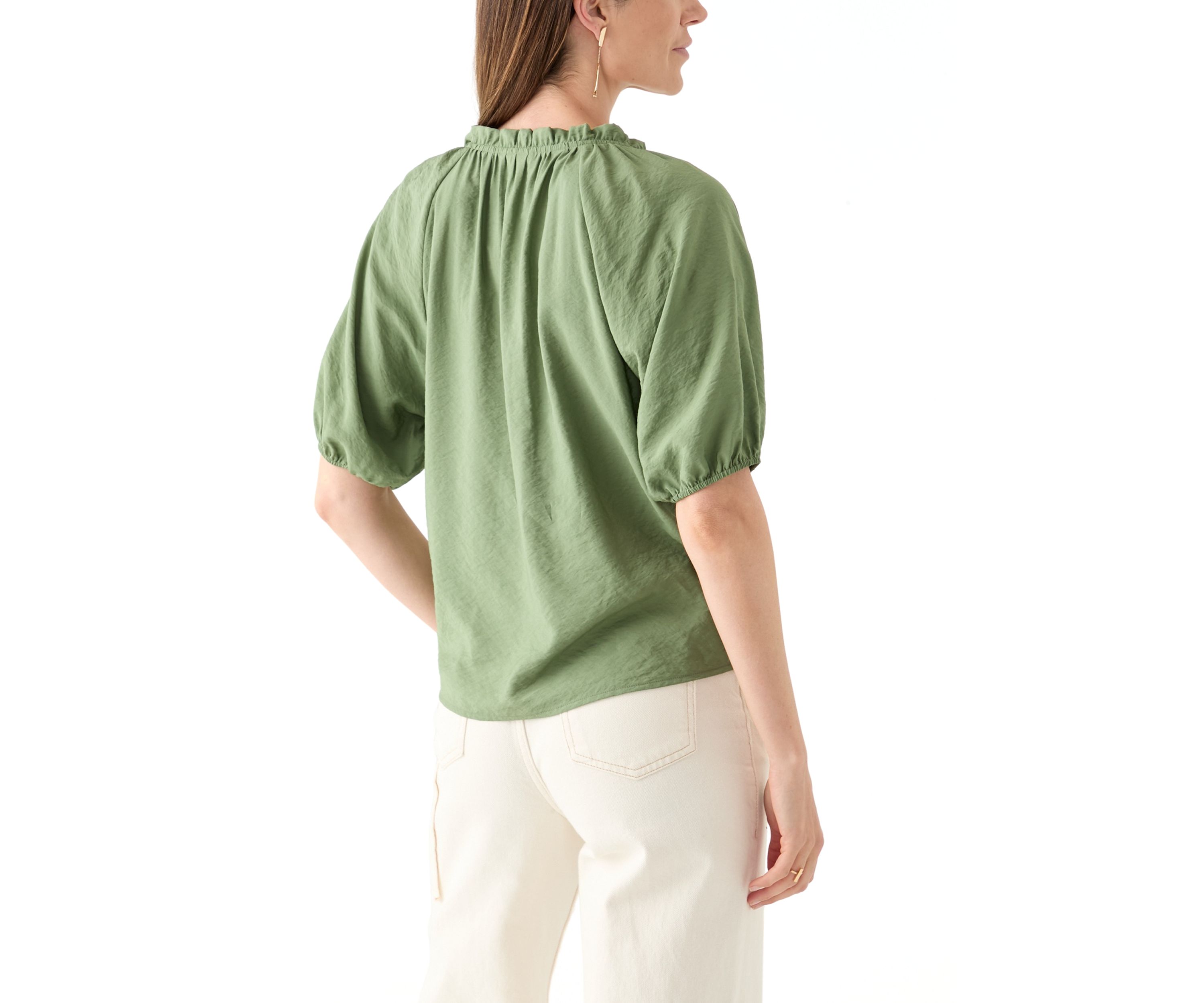 Womens Short Sleeve Airflow Popover Top