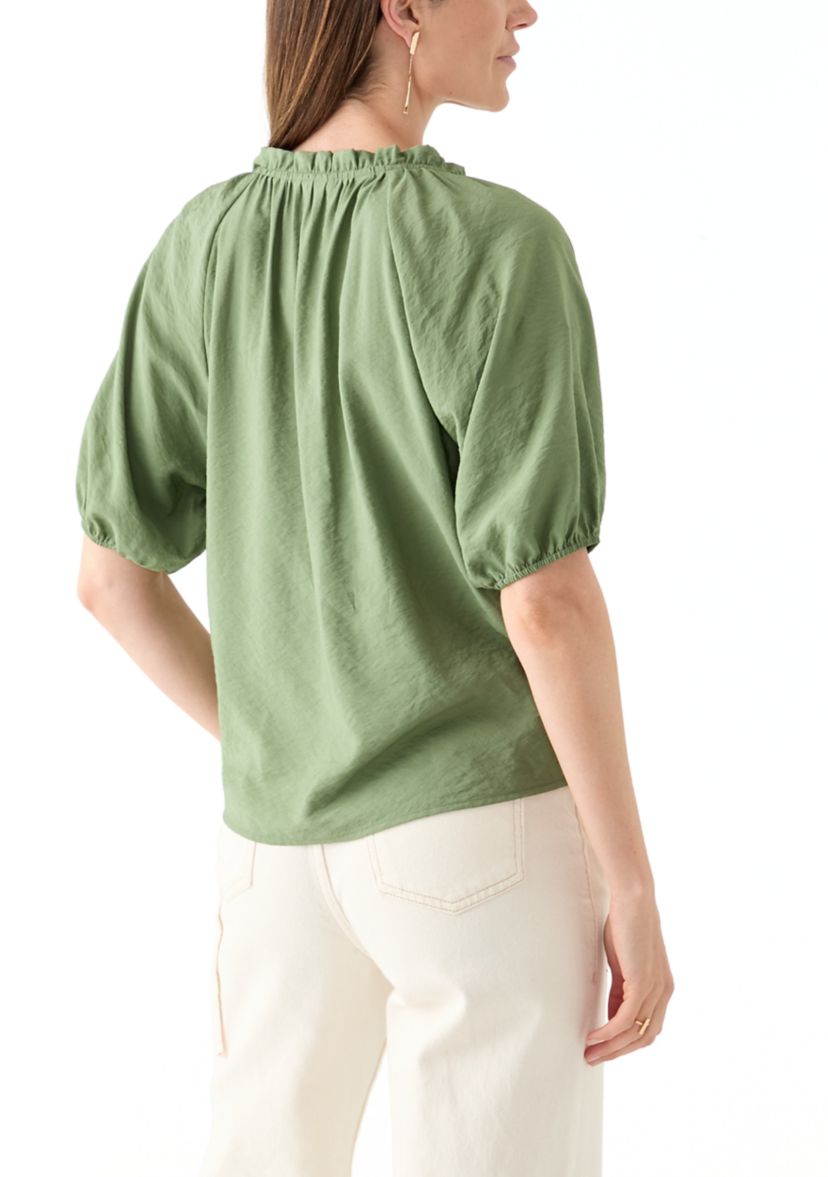 Womens Short Sleeve Airflow Popover Top