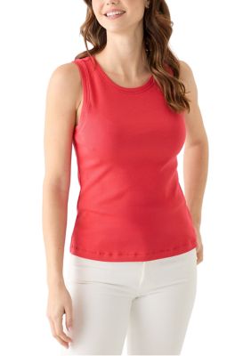 Wonderly Women's Solid Sweater Knit Top, Red, 2XL