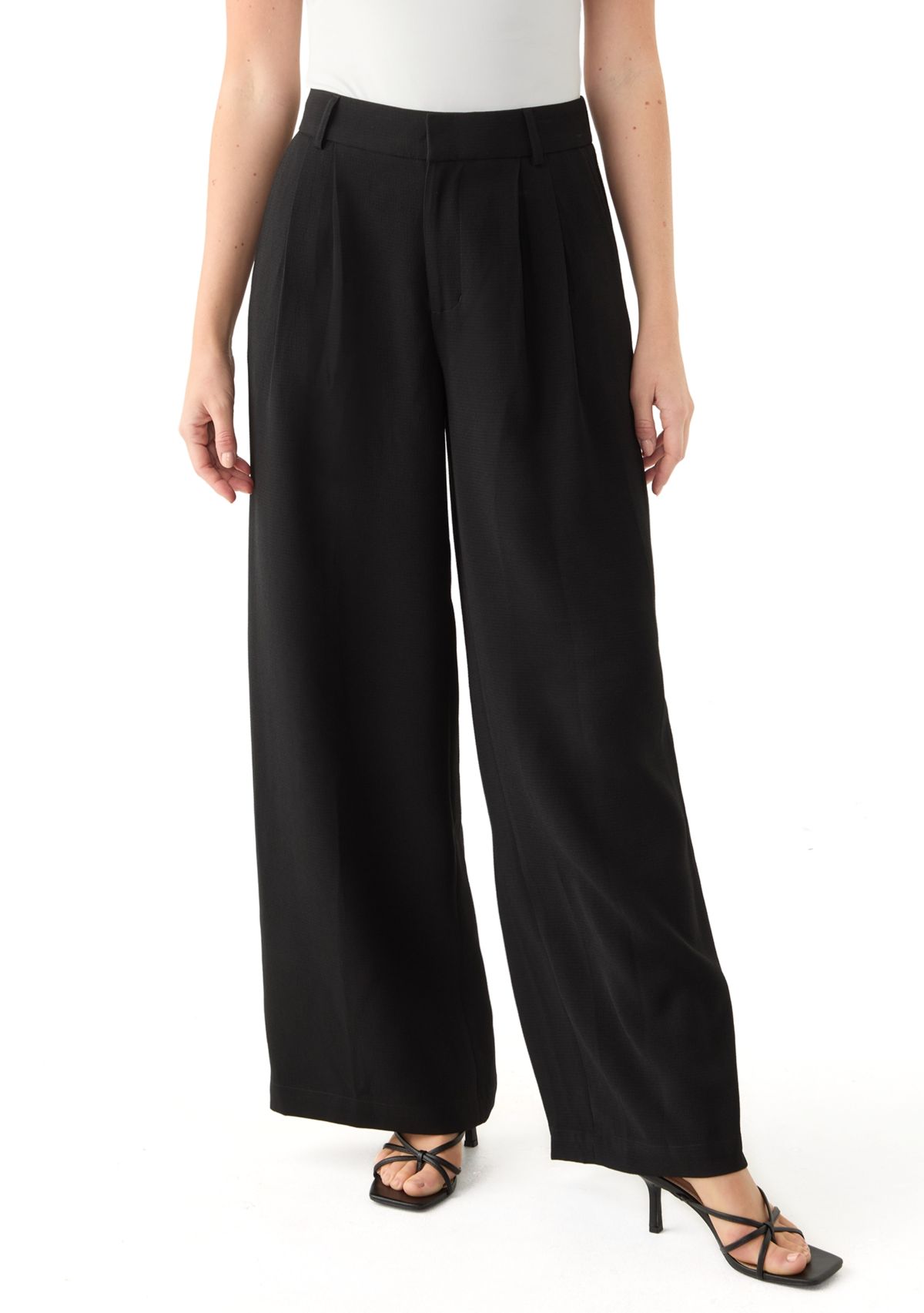 Womens Relaxed Pleat Front Trouser Pants