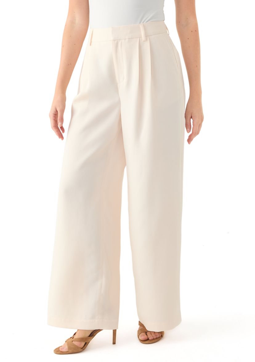 Womens Relaxed Pleat Front Trouser Pants