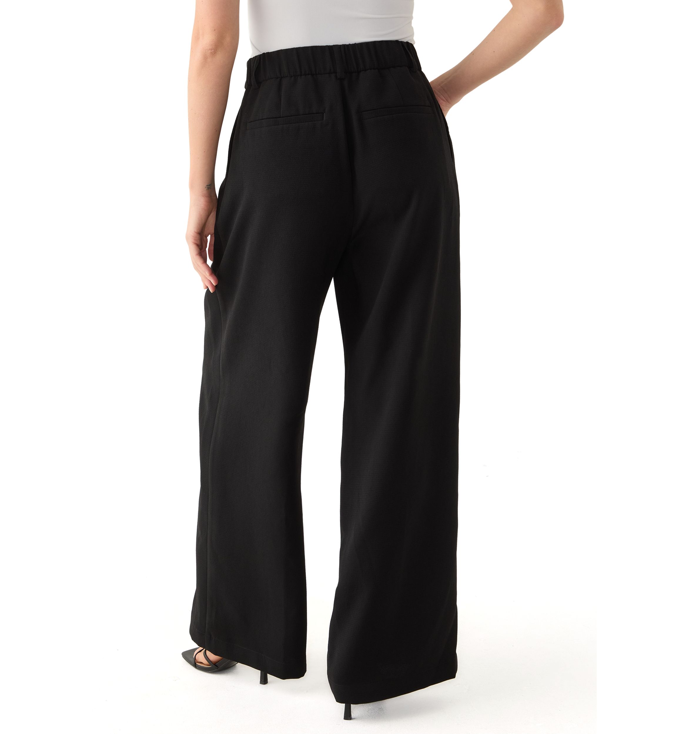 Womens Relaxed Pleat Front Trouser Pants
