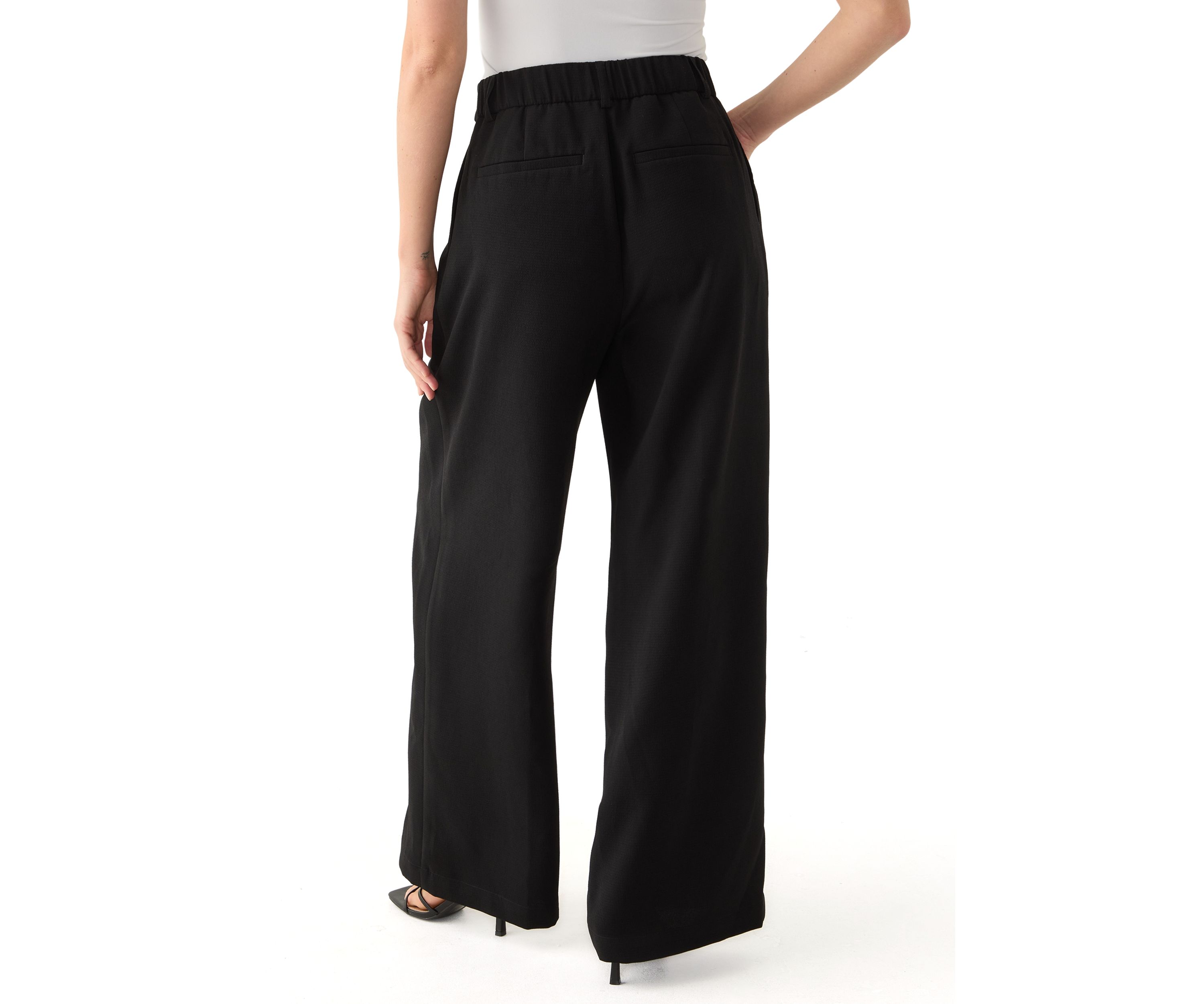 Womens Relaxed Pleat Front Trouser Pants