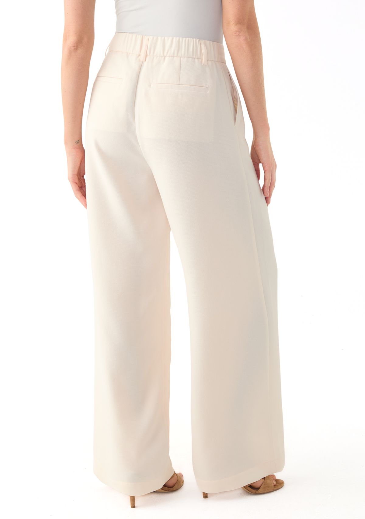 Womens Relaxed Pleat Front Trouser Pants