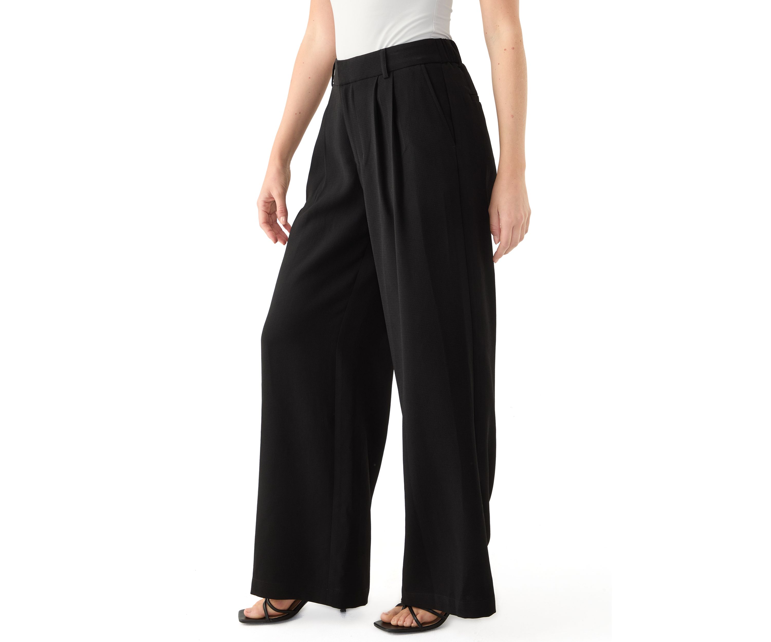 Womens Relaxed Pleat Front Trouser Pants