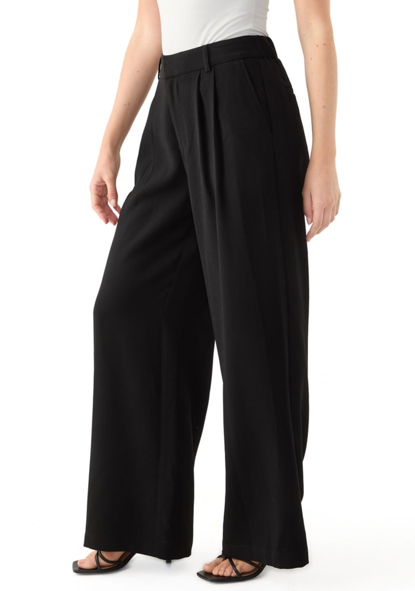 Womens Relaxed Pleat Front Trouser Pants