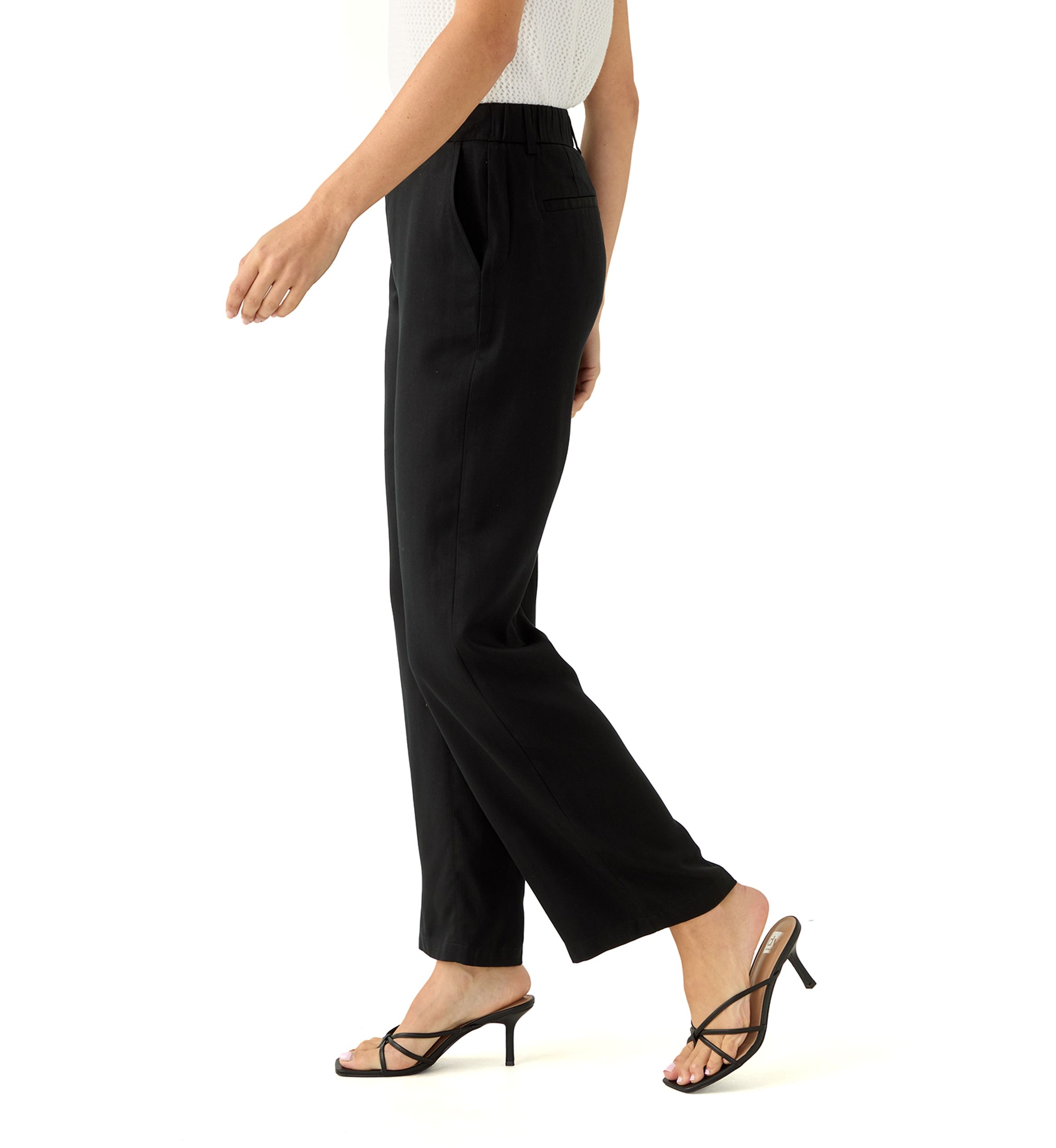 Womens Button Front Trouser Pants