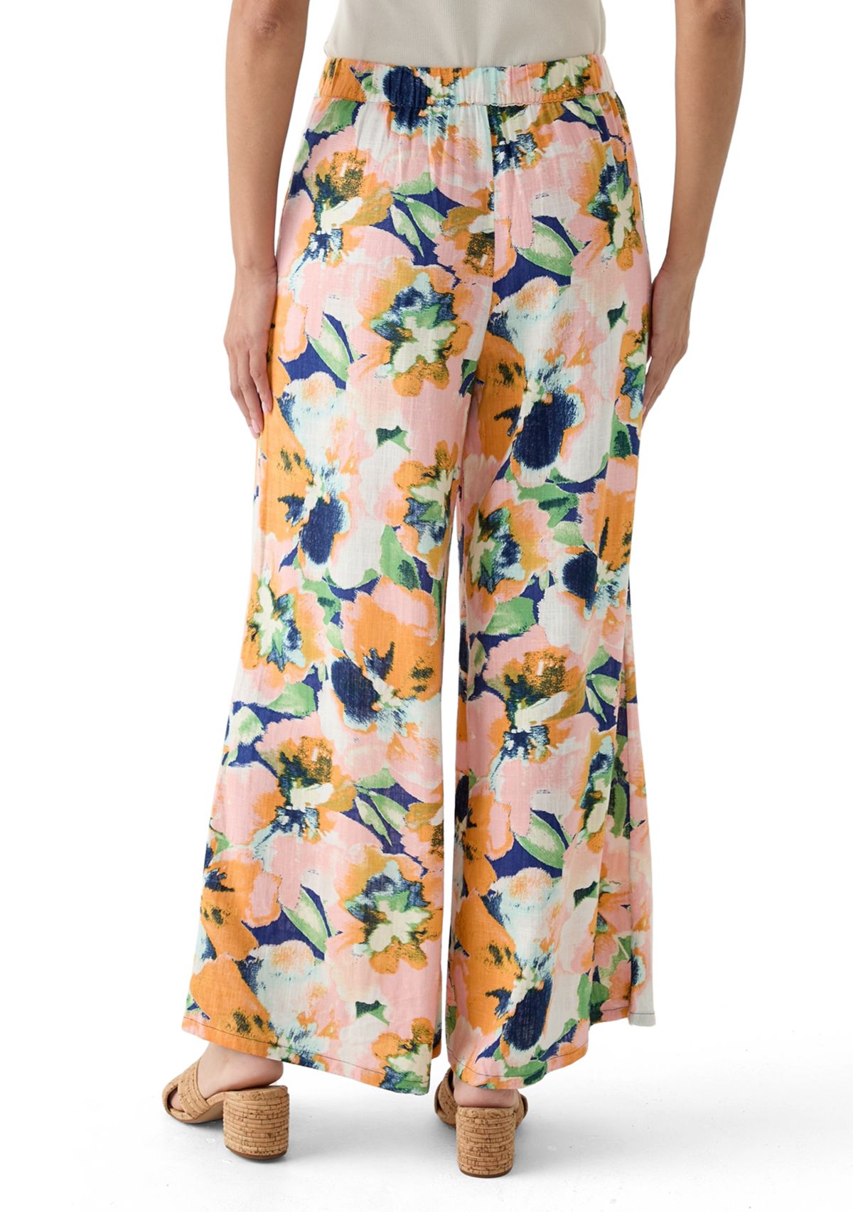 Womens Pull On Printed Palazzo Pants