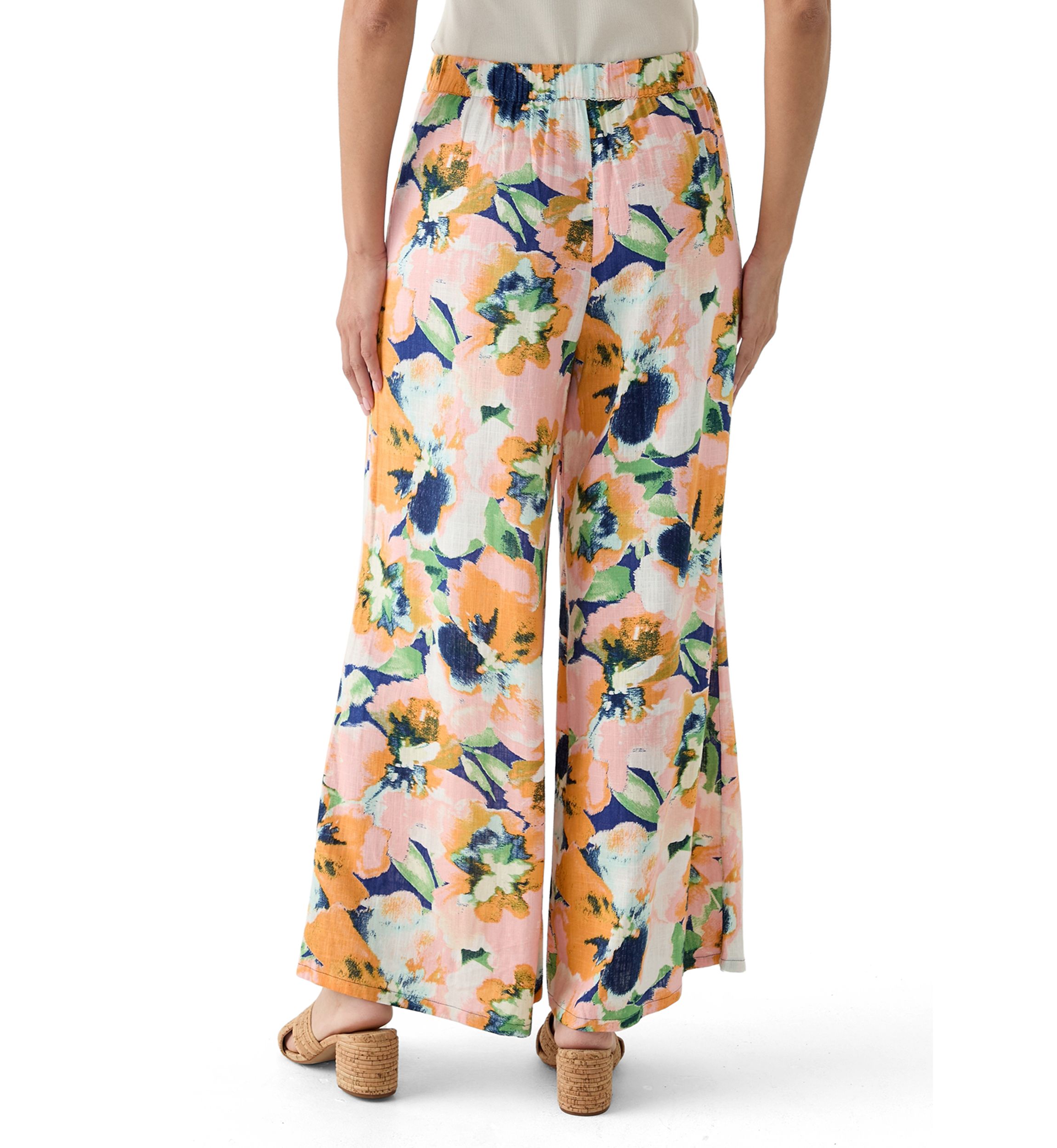 Womens Pull On Printed Palazzo Pants