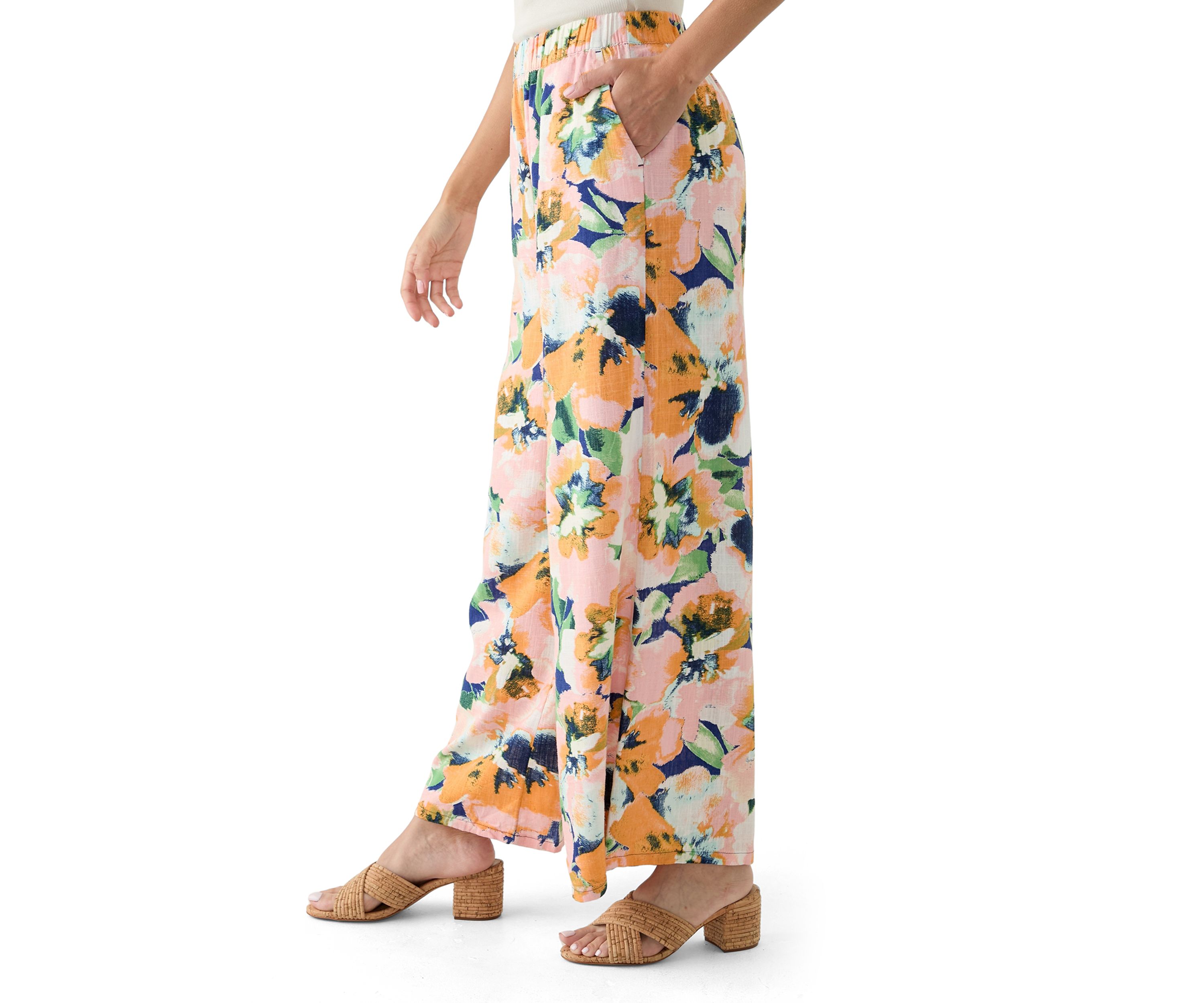 Womens Pull On Printed Palazzo Pants