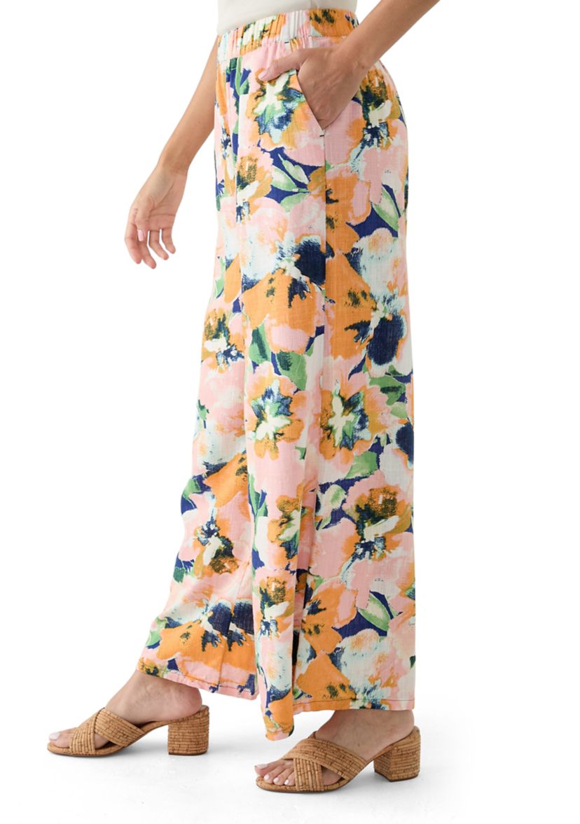 Womens Pull On Printed Palazzo Pants