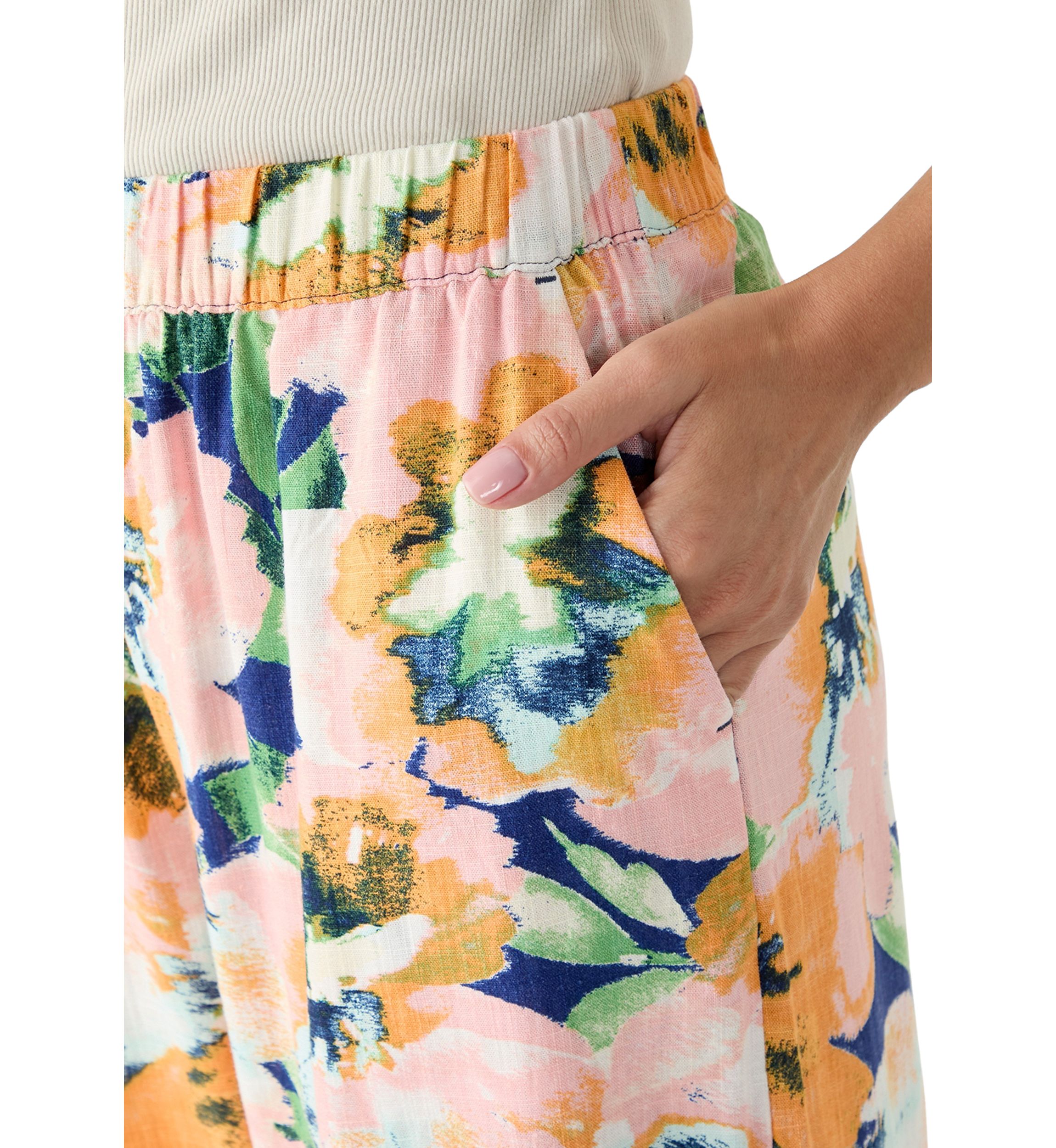 Womens Pull On Printed Palazzo Pants