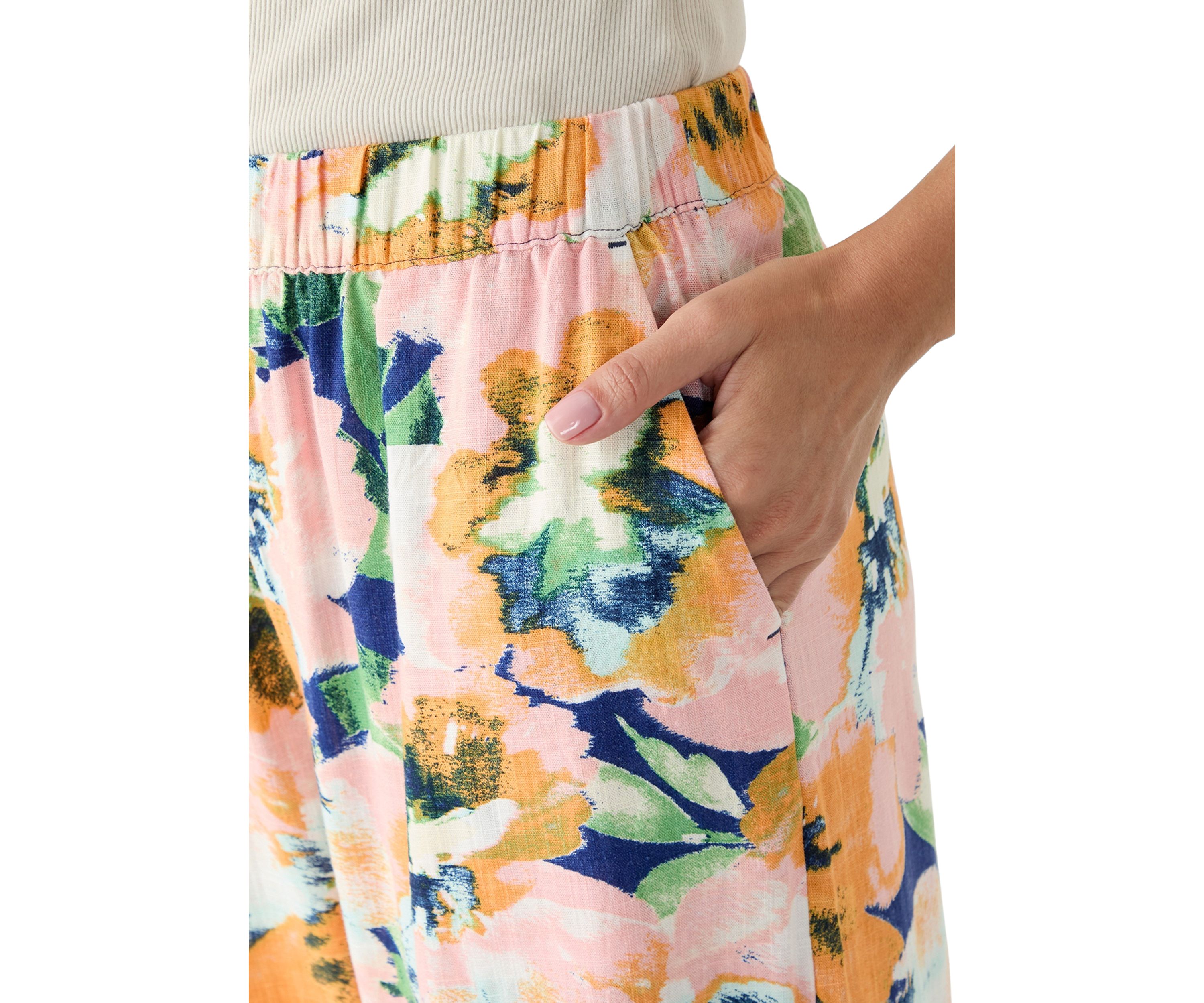 Womens Pull On Printed Palazzo Pants