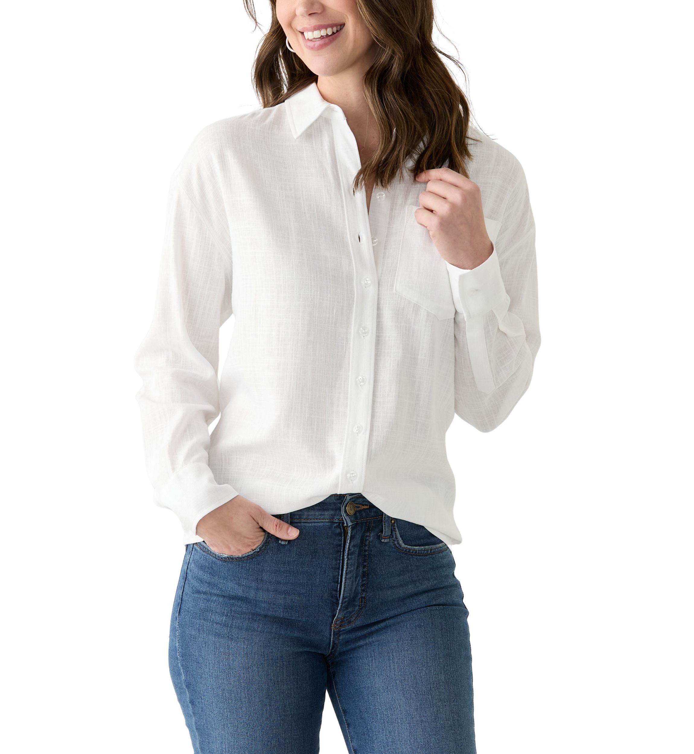 Womens Big Linen Shirt