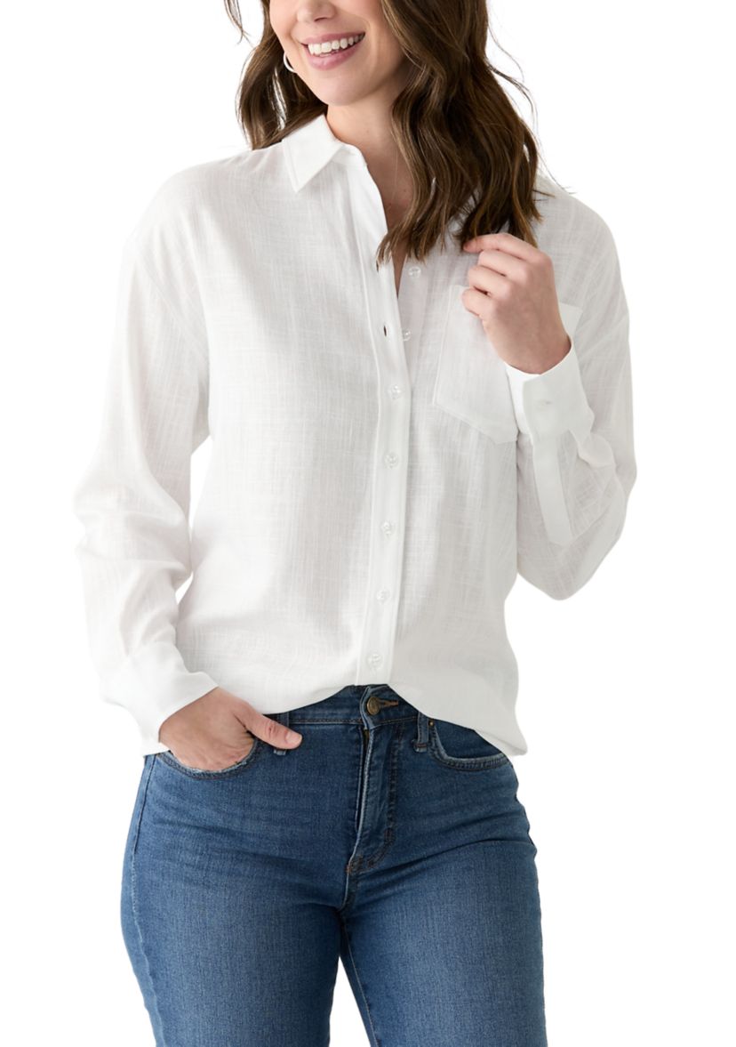 Womens Big Linen Shirt