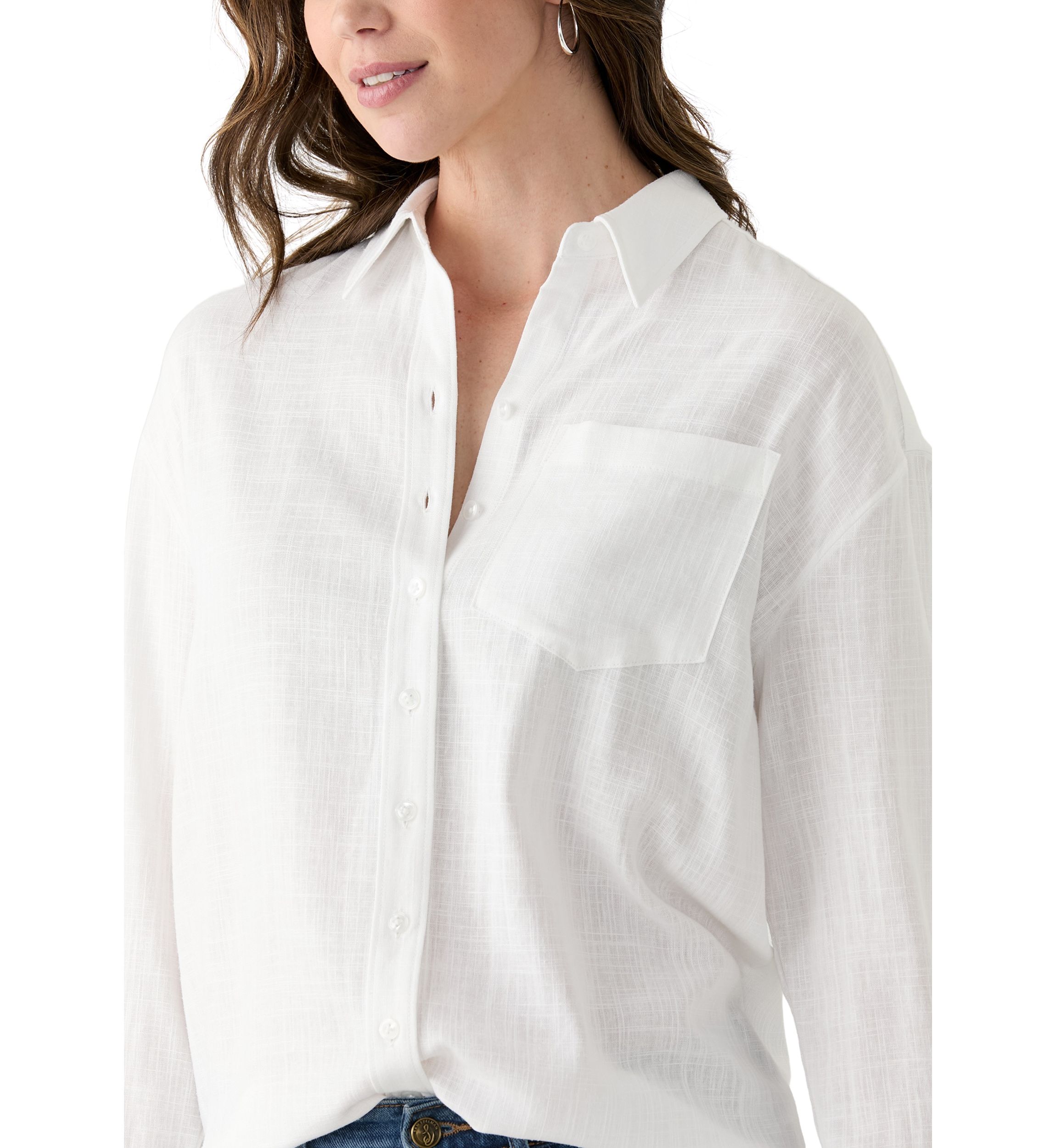 Womens Big Linen Shirt