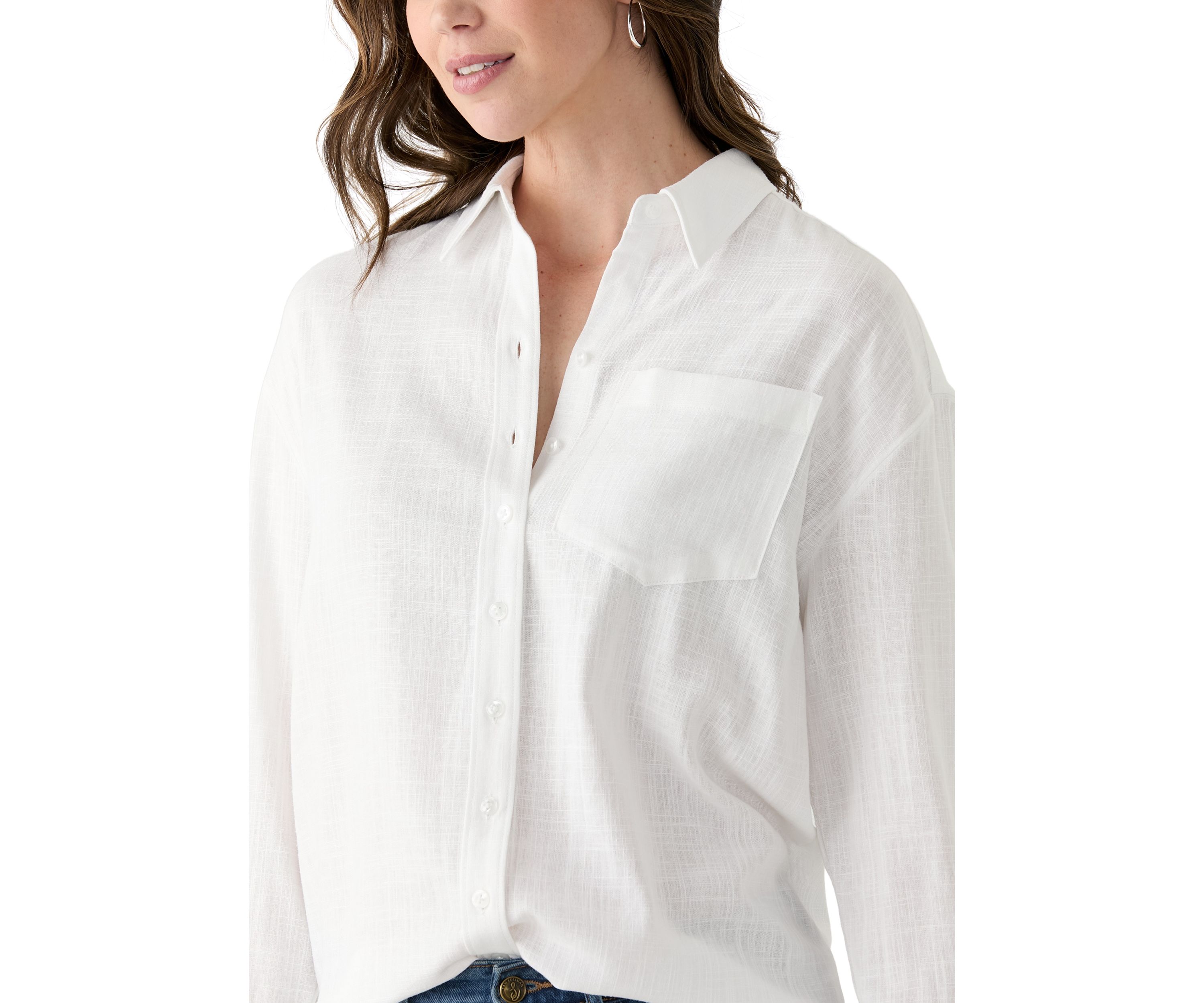 Womens Big Linen Shirt