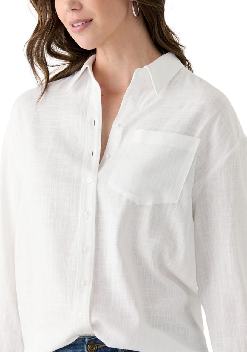 Womens Big Linen Shirt