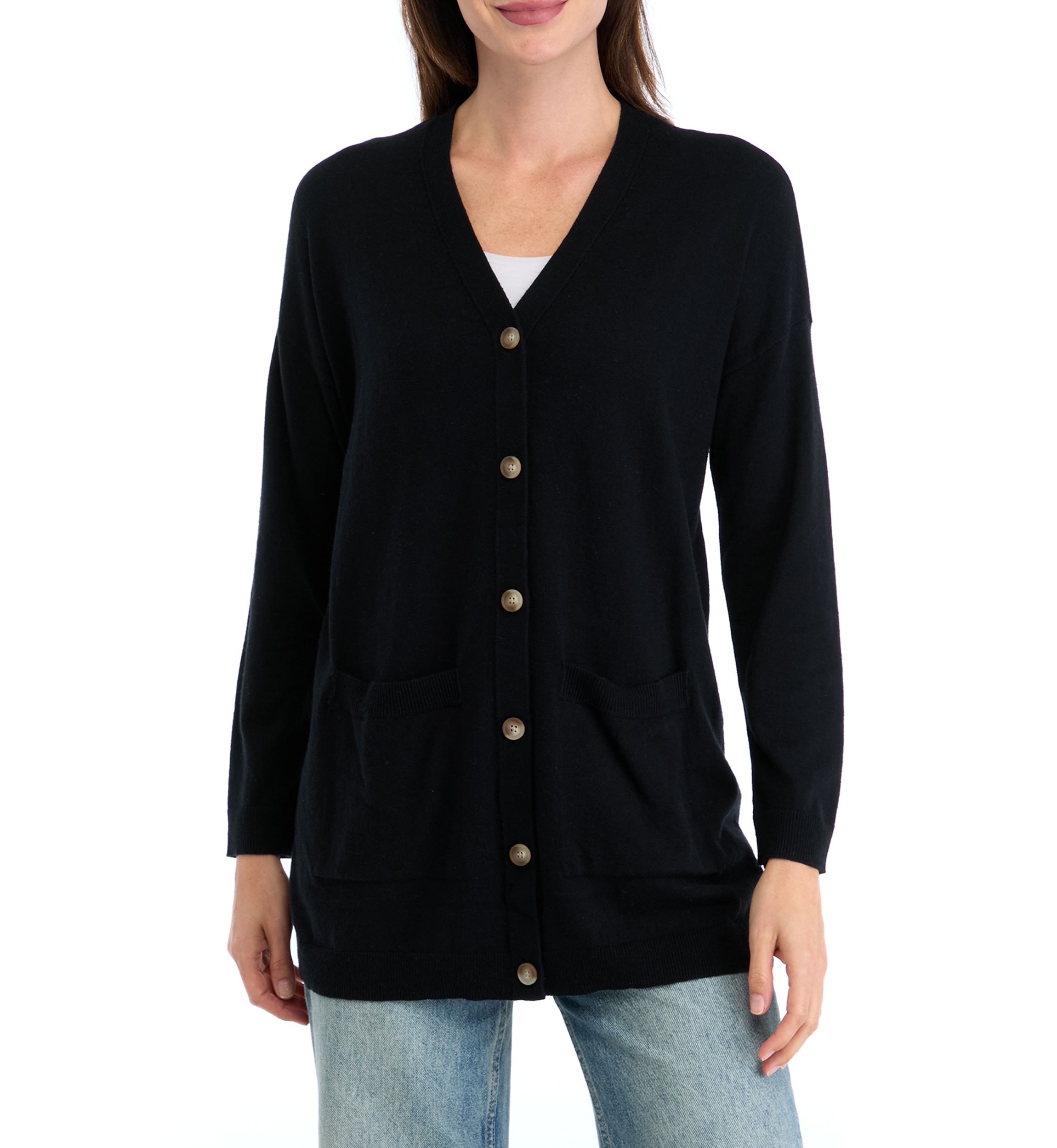 Petite Open Front Duster Cardigan