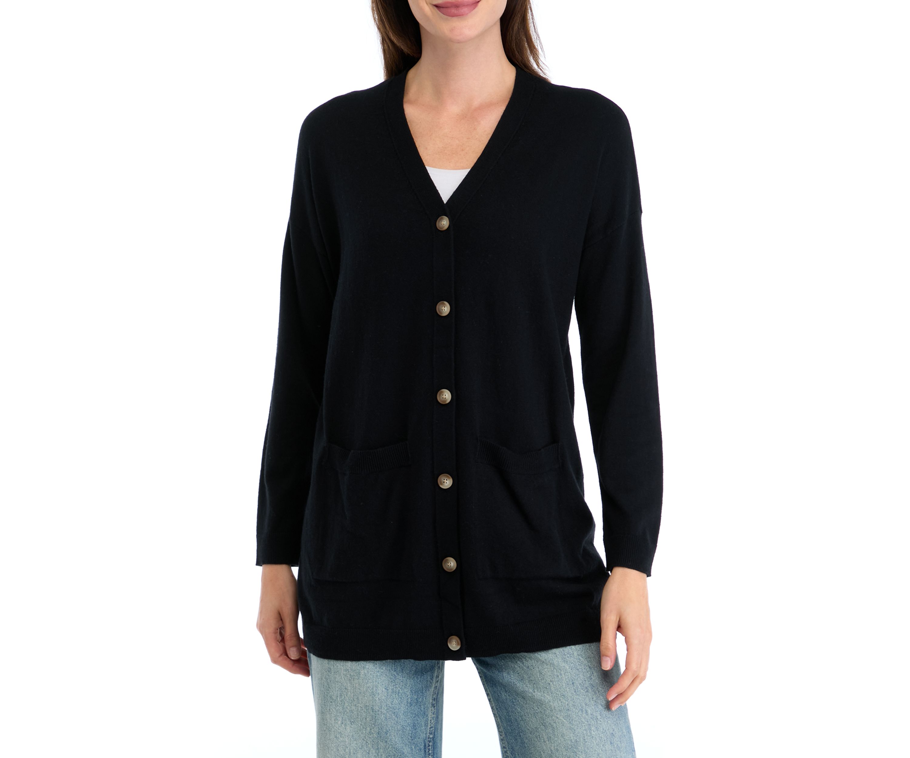 Petite Open Front Duster Cardigan