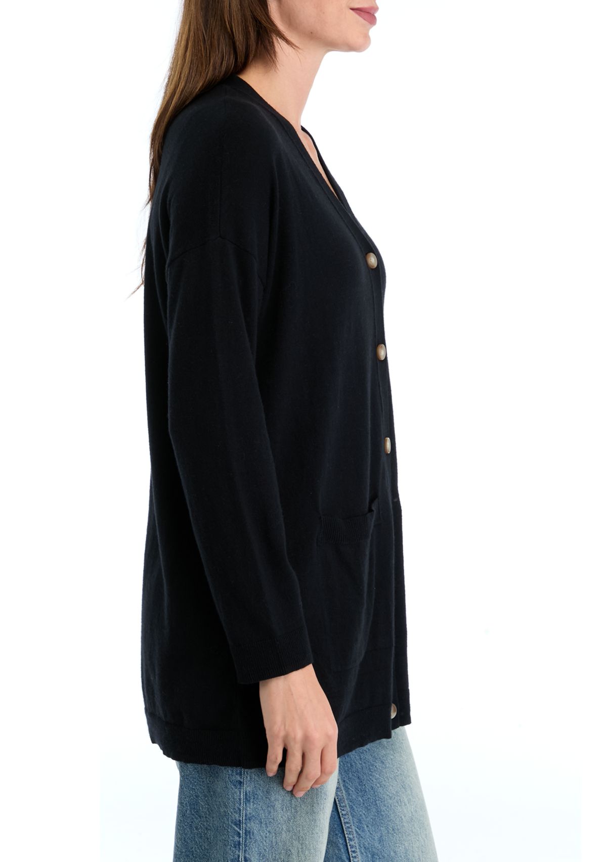 Petite Open Front Duster Cardigan