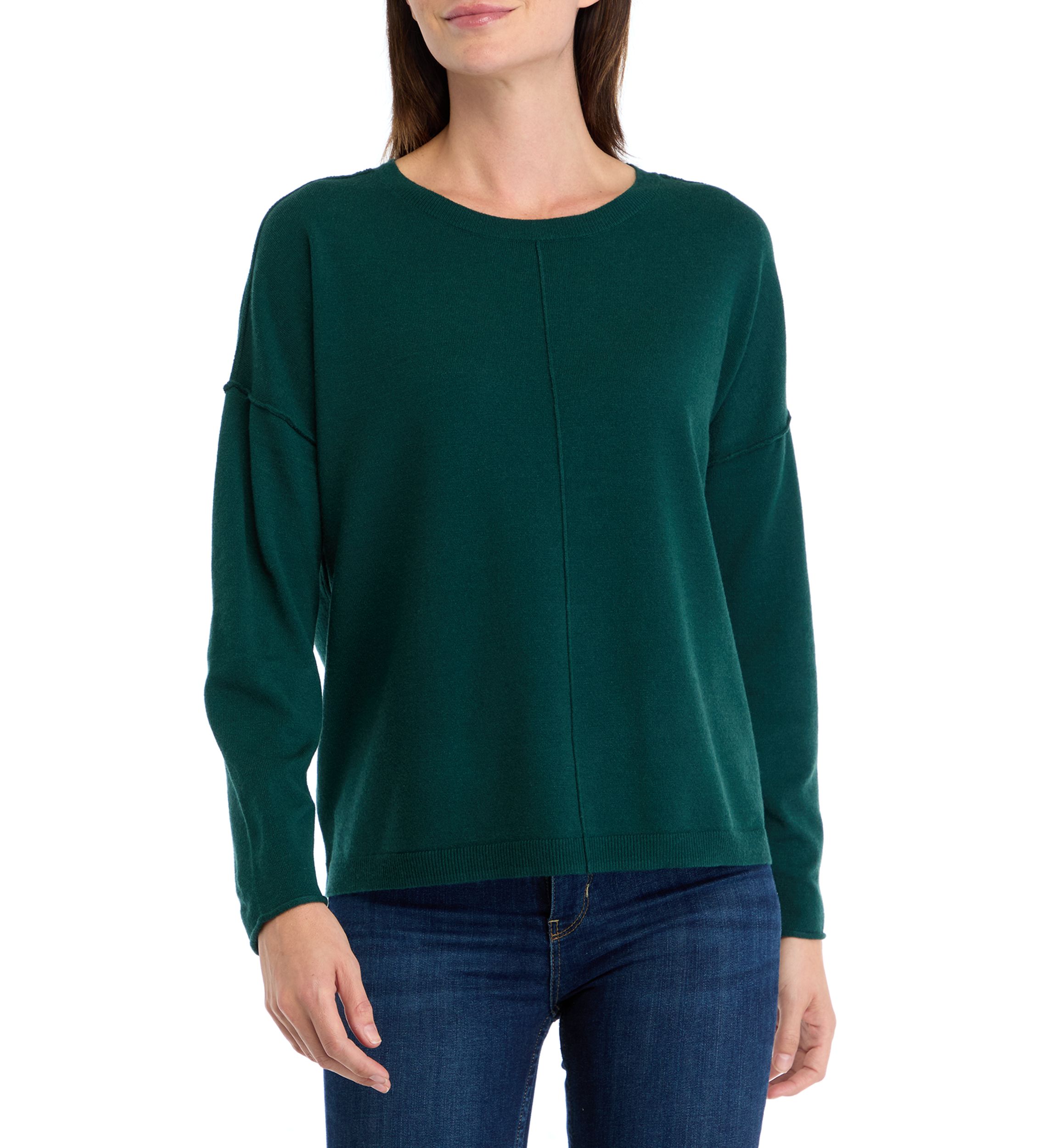 Petite Seamed Front Pullover Sweater