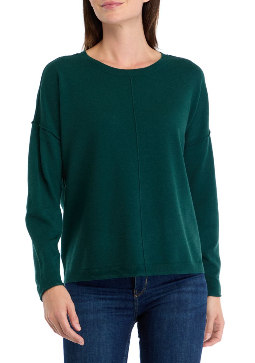Petite Seamed Front Pullover Sweater