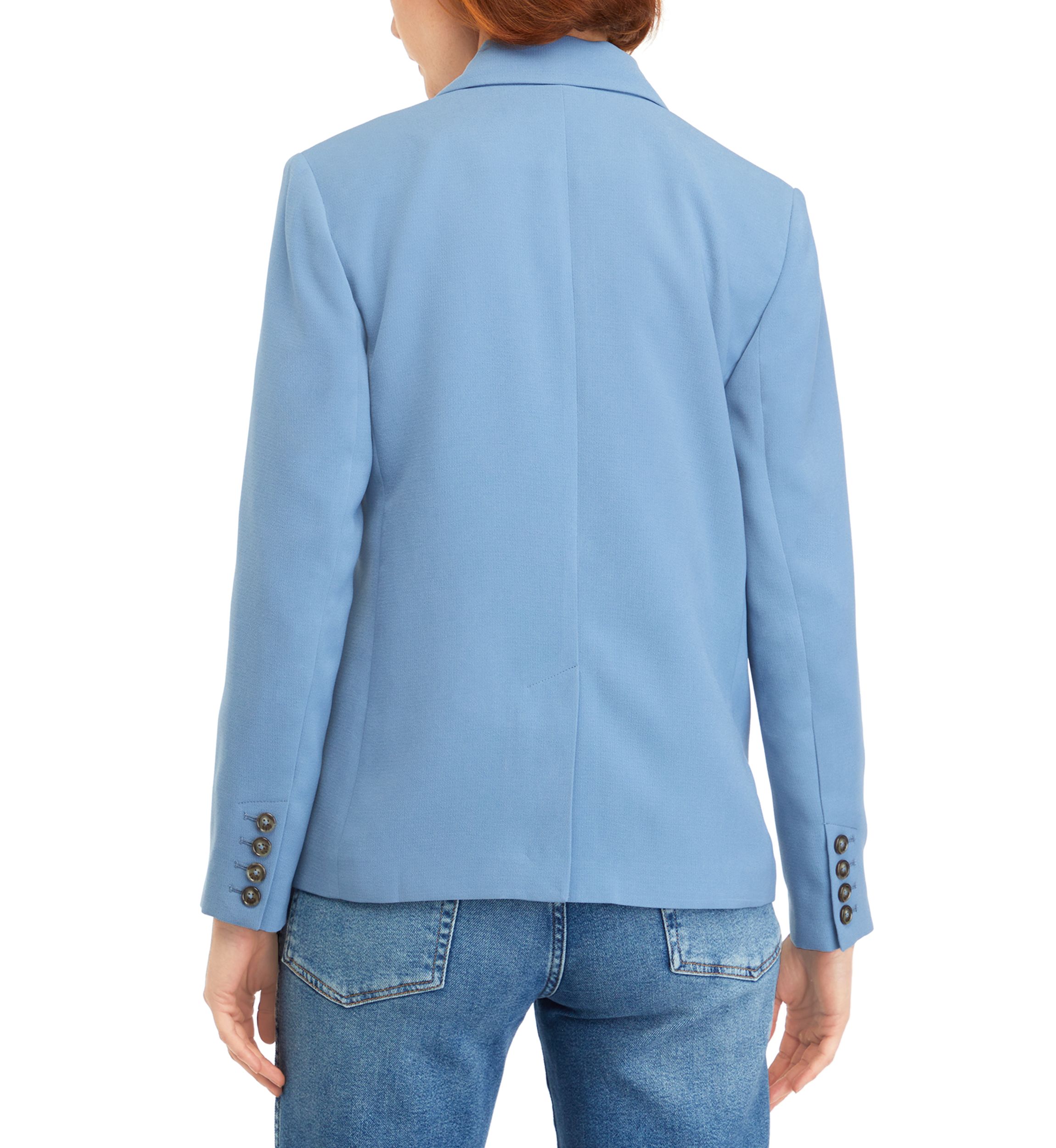 Petite Double Breasted Crepe Blazer