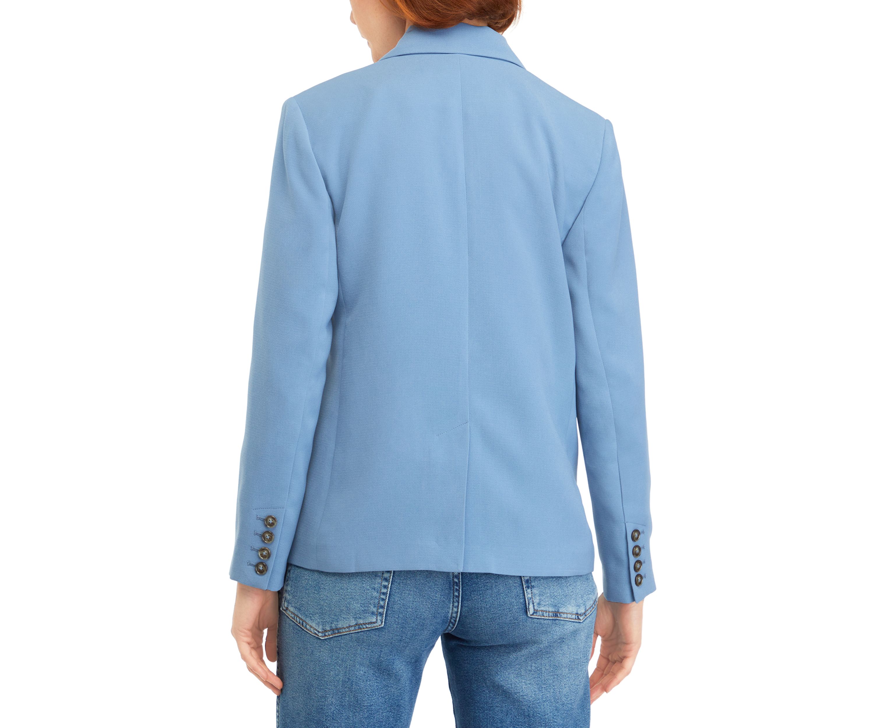 Petite Double Breasted Crepe Blazer