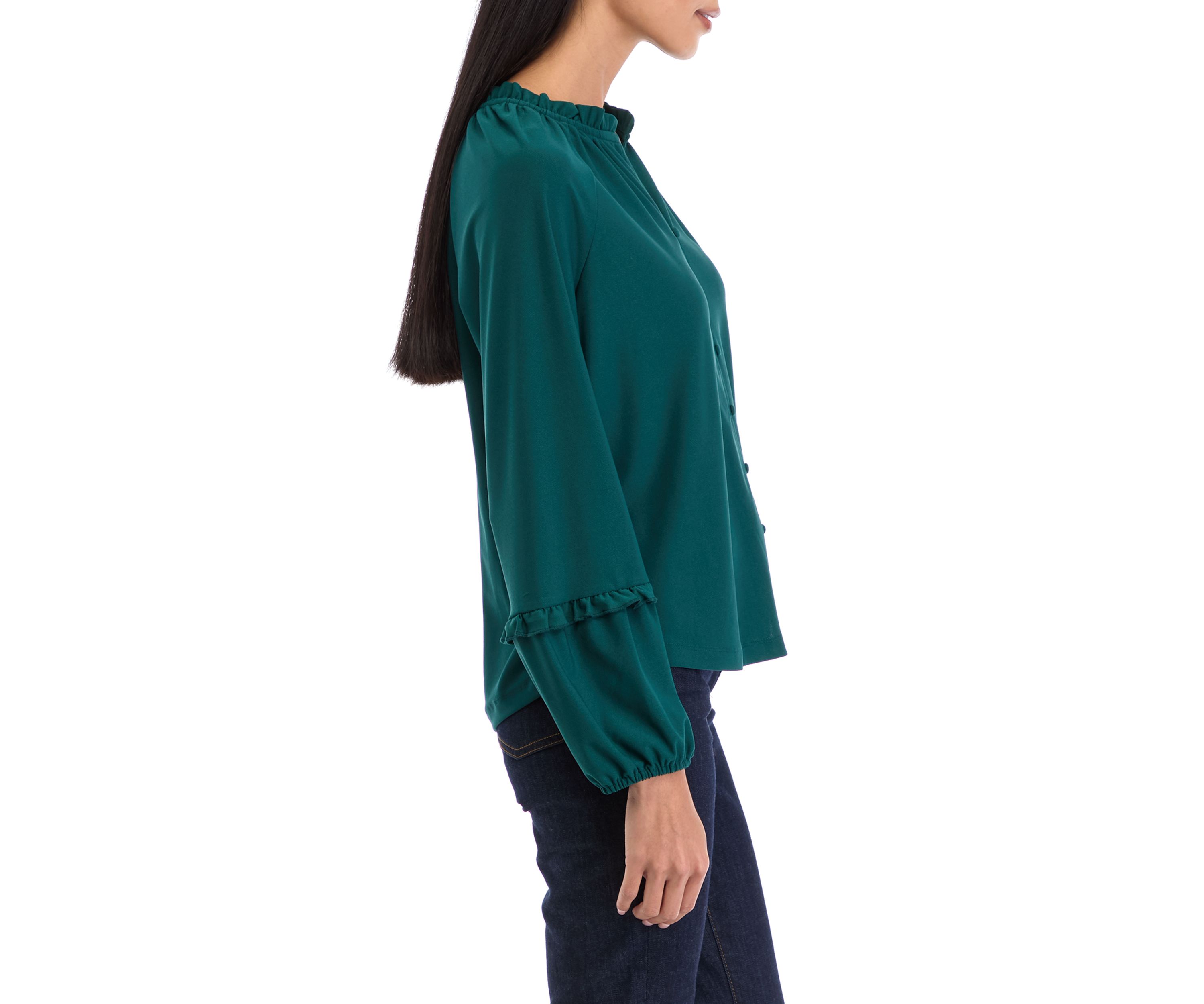 Petite Split Neck Blouse