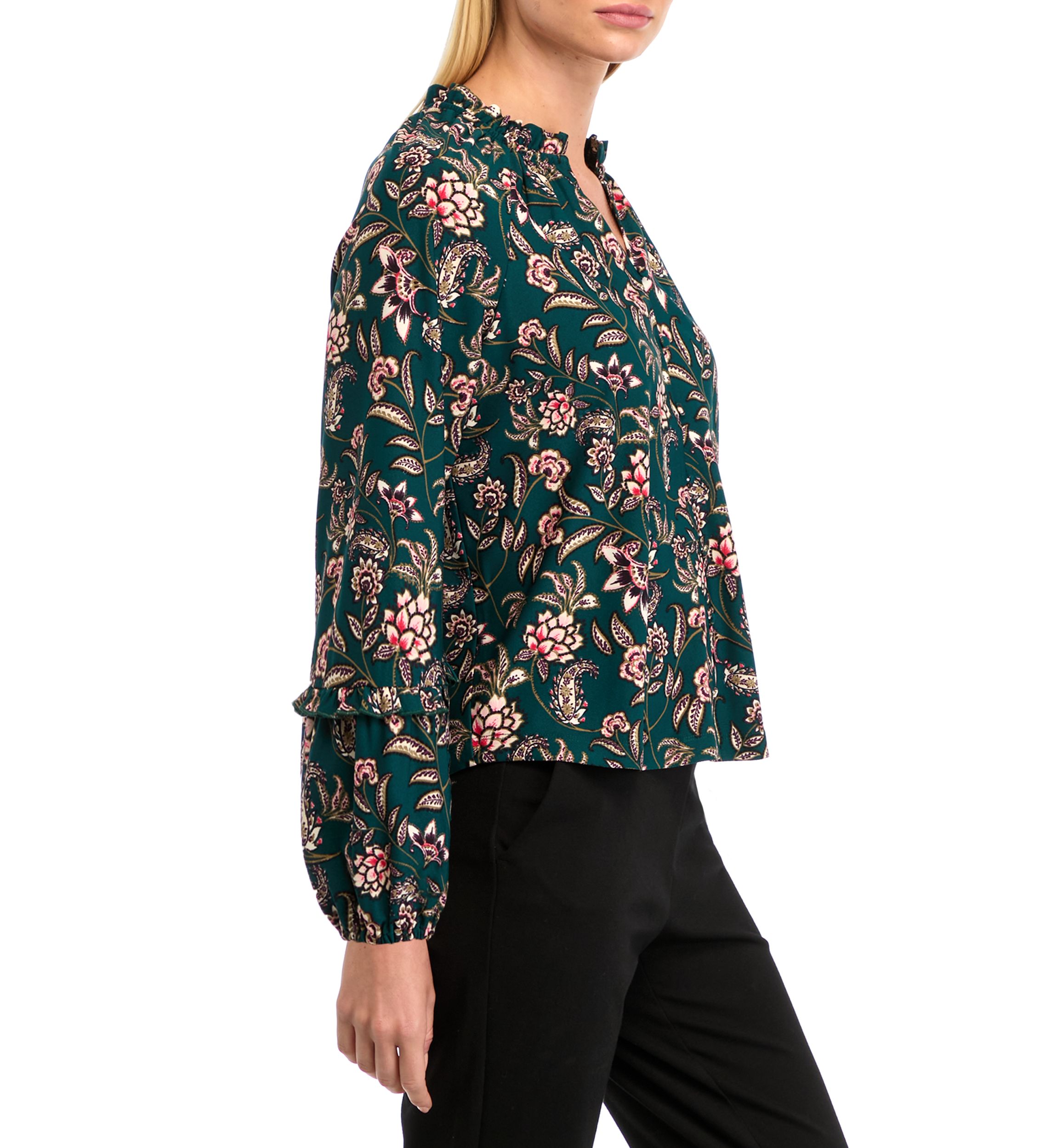 Petite Blouson Sleeve Floral Top 