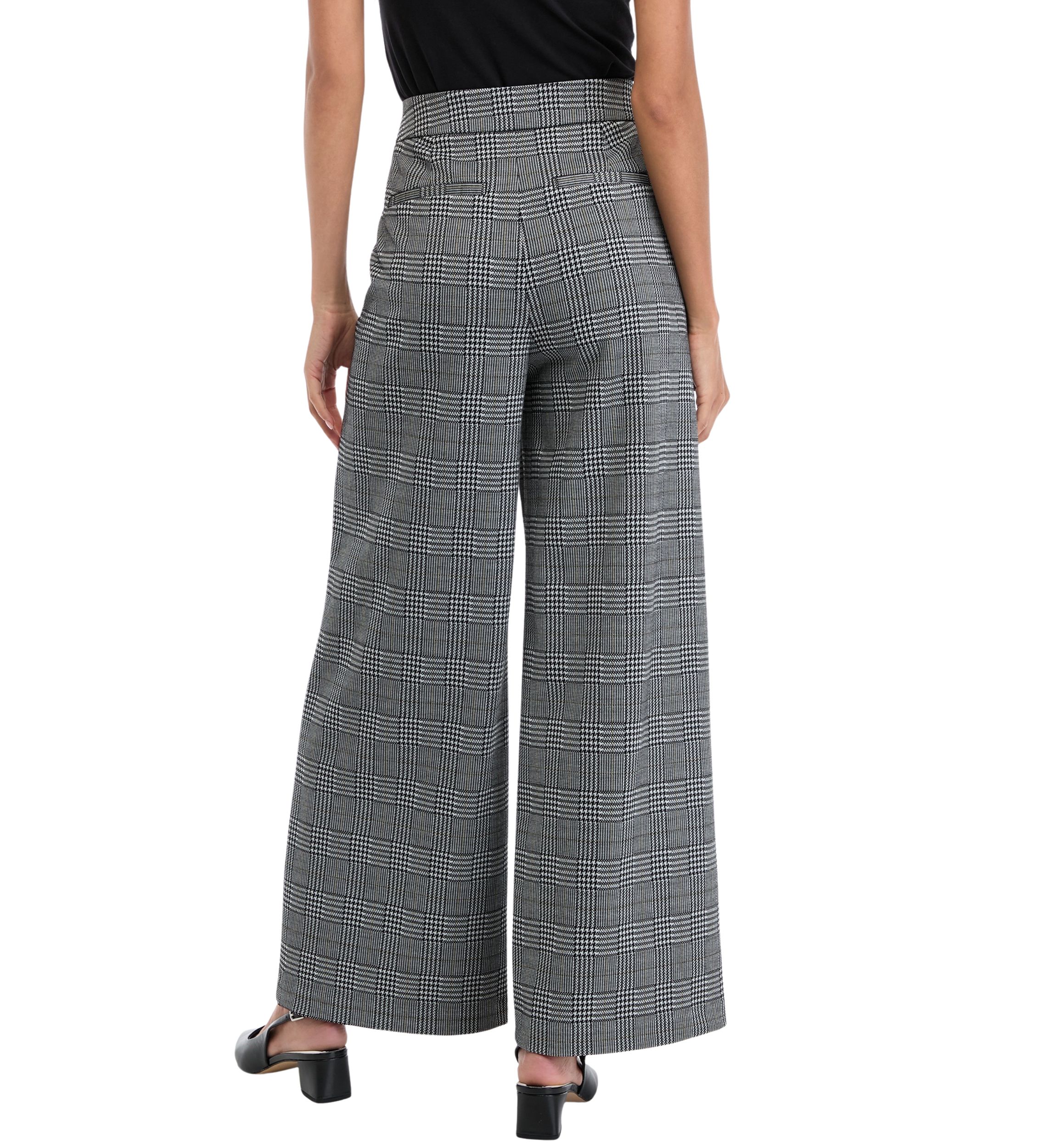 Petite High Rise Pleat Front Wide Leg Pants 