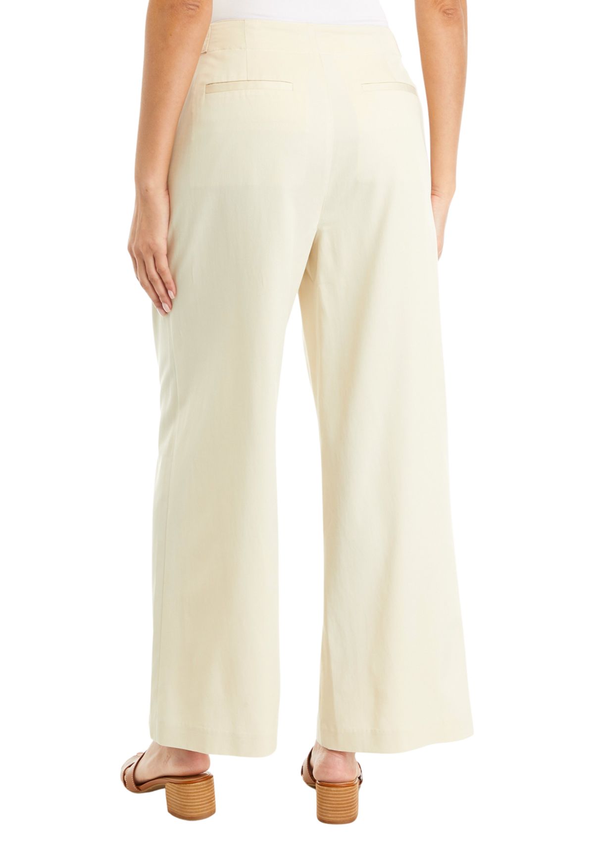 Petite High Rise Tab Waist Trousers
