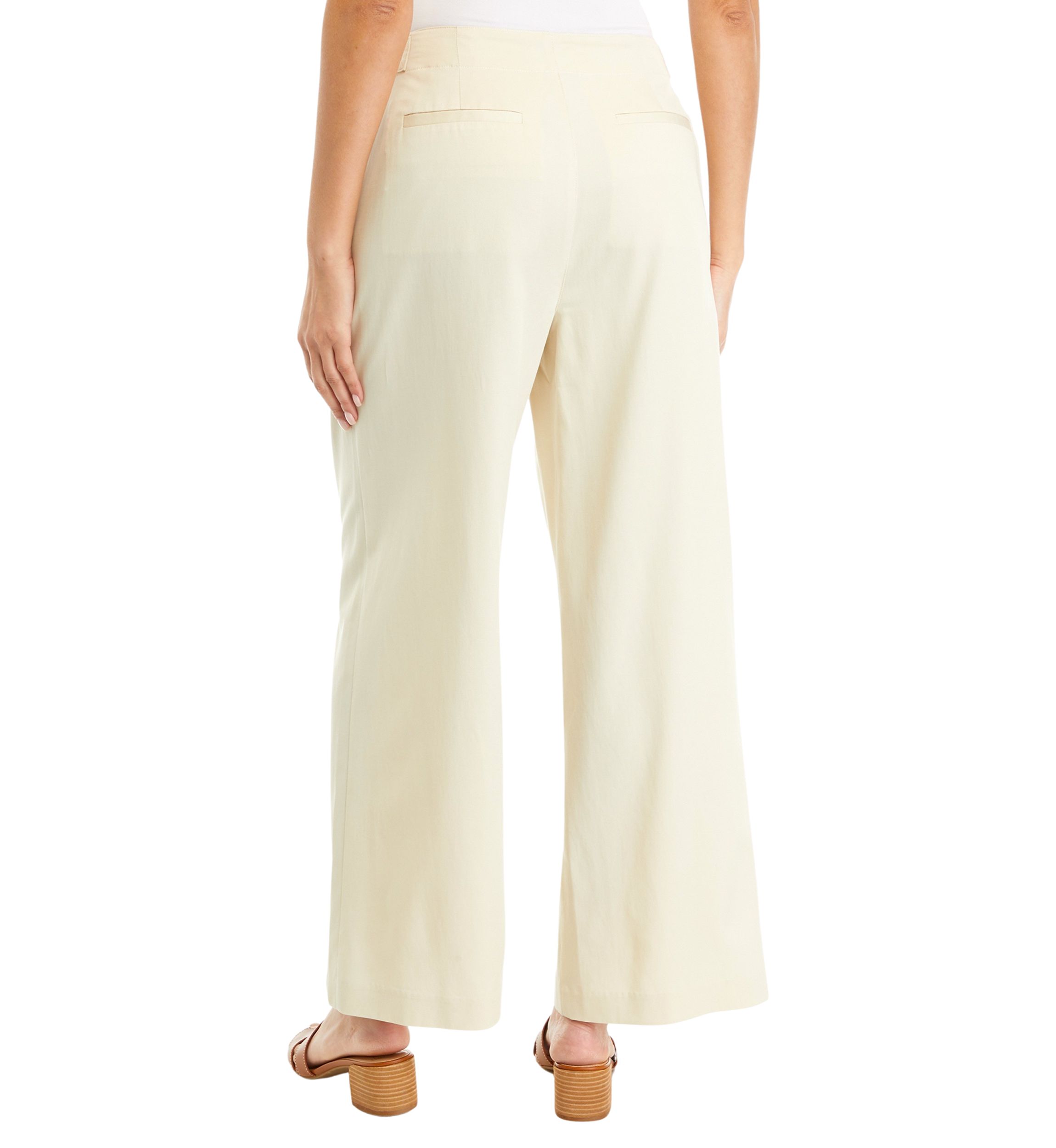 Petite High Rise Tab Waist Trousers