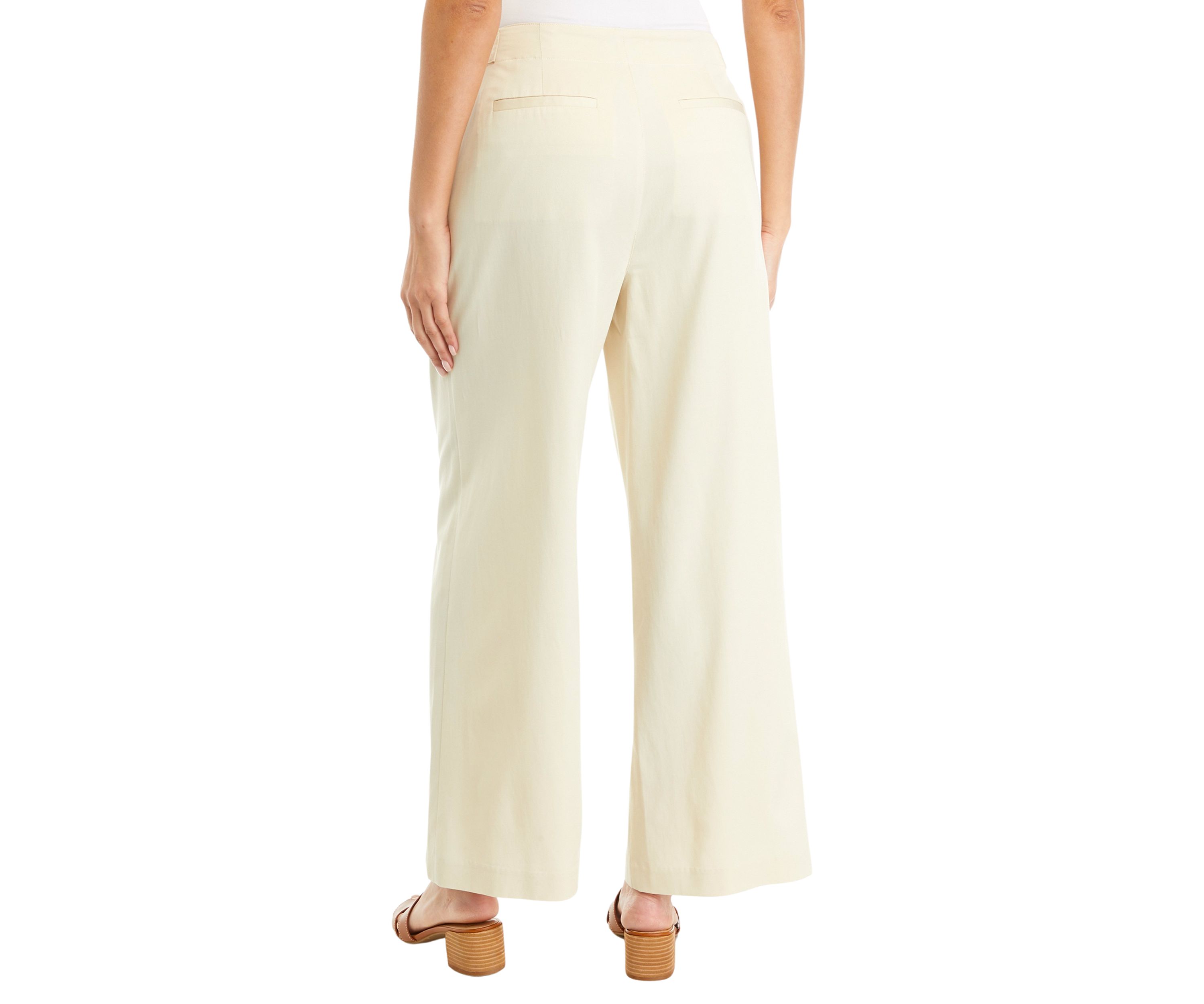Petite High Rise Tab Waist Trousers