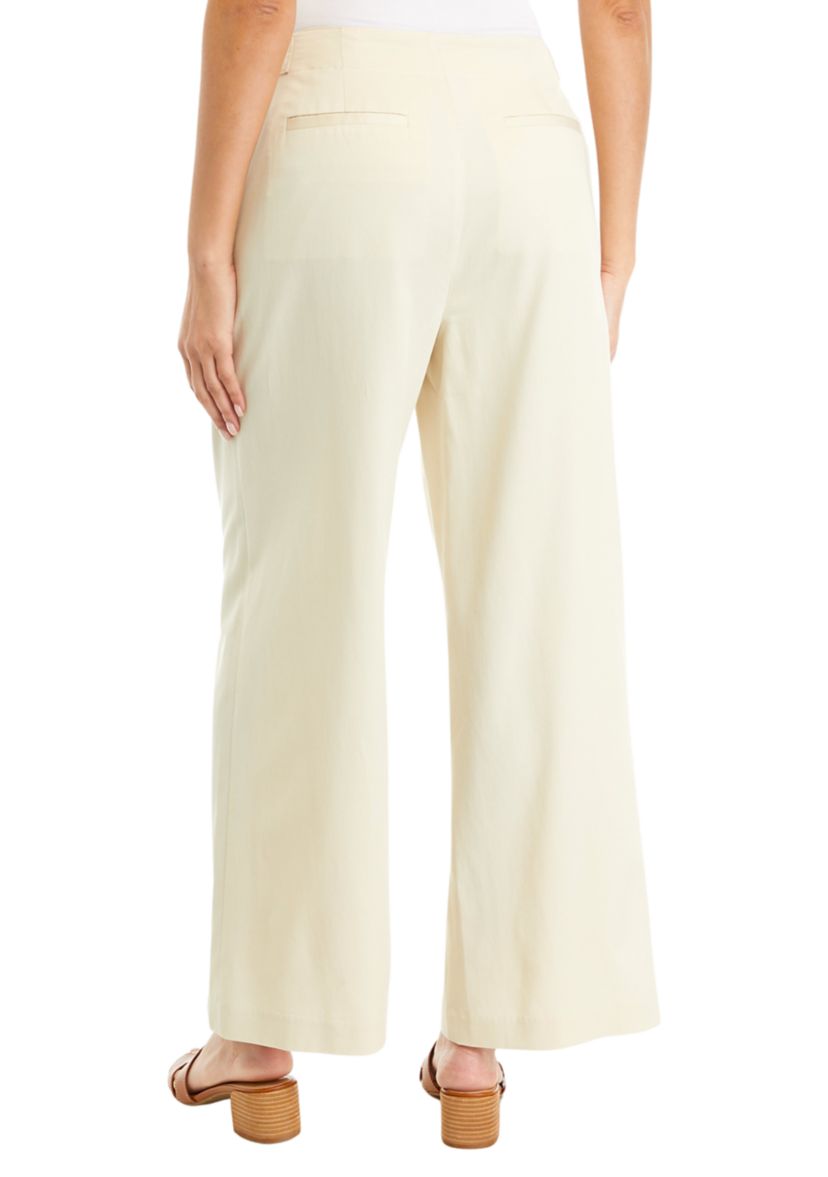 Petite High Rise Tab Waist Trousers