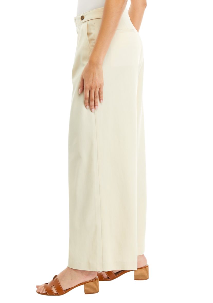 Petite High Rise Tab Waist Trousers